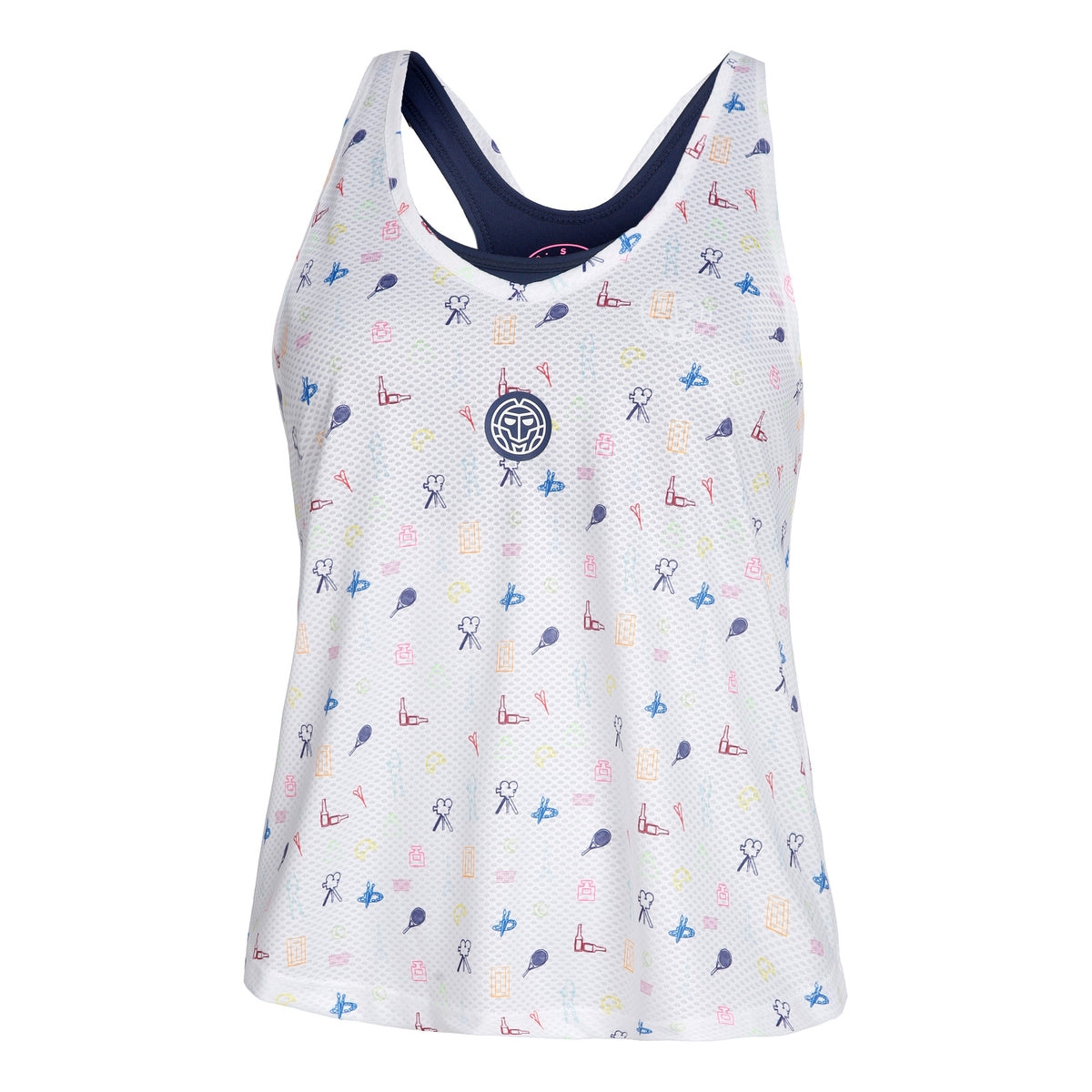 BIDI BADU NATLI Tech Canottiera Donna - bianco, multicolore
