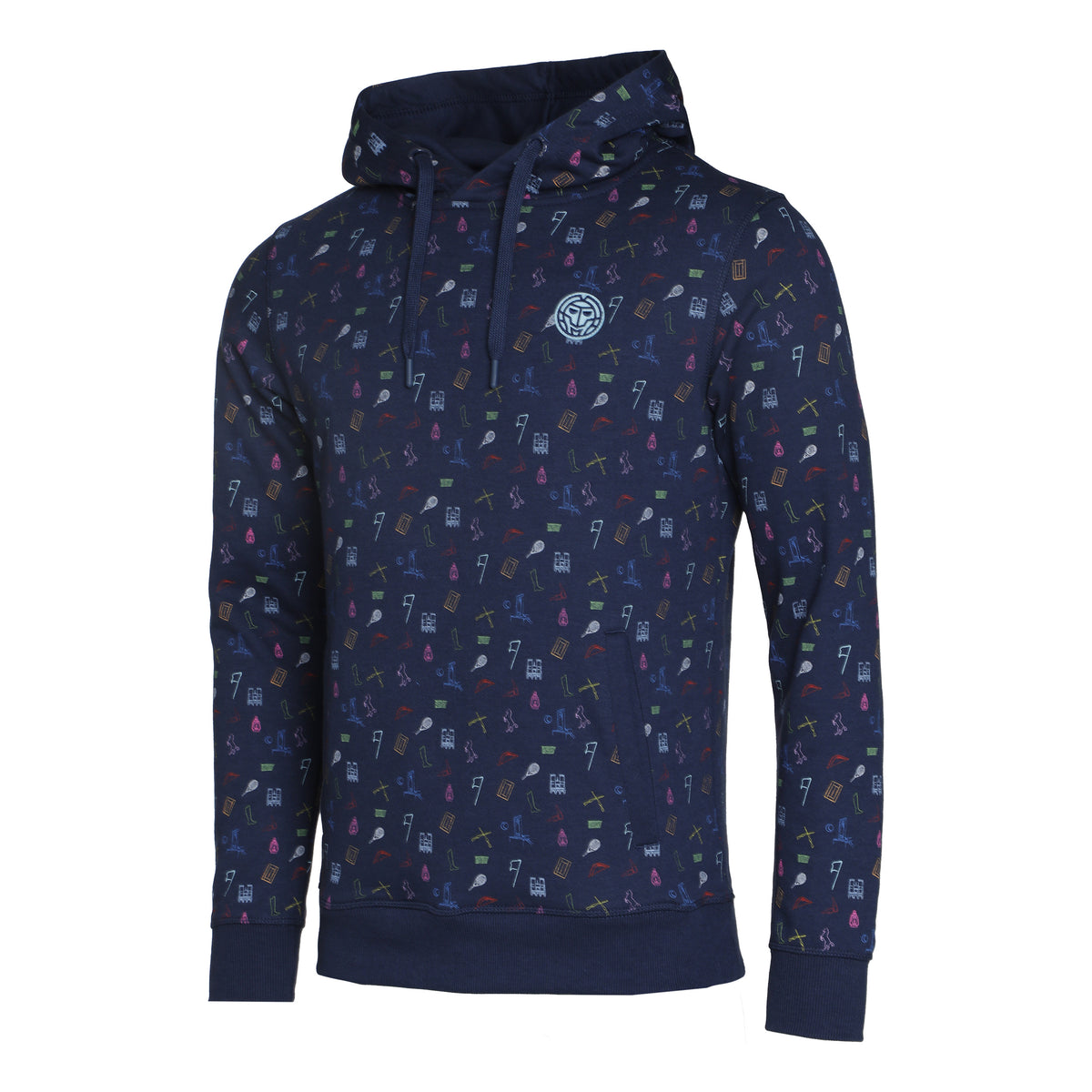 BIDI BADU Napo Lifestyle Felpa con cappuccio Uomini - blu scuro, multicolore