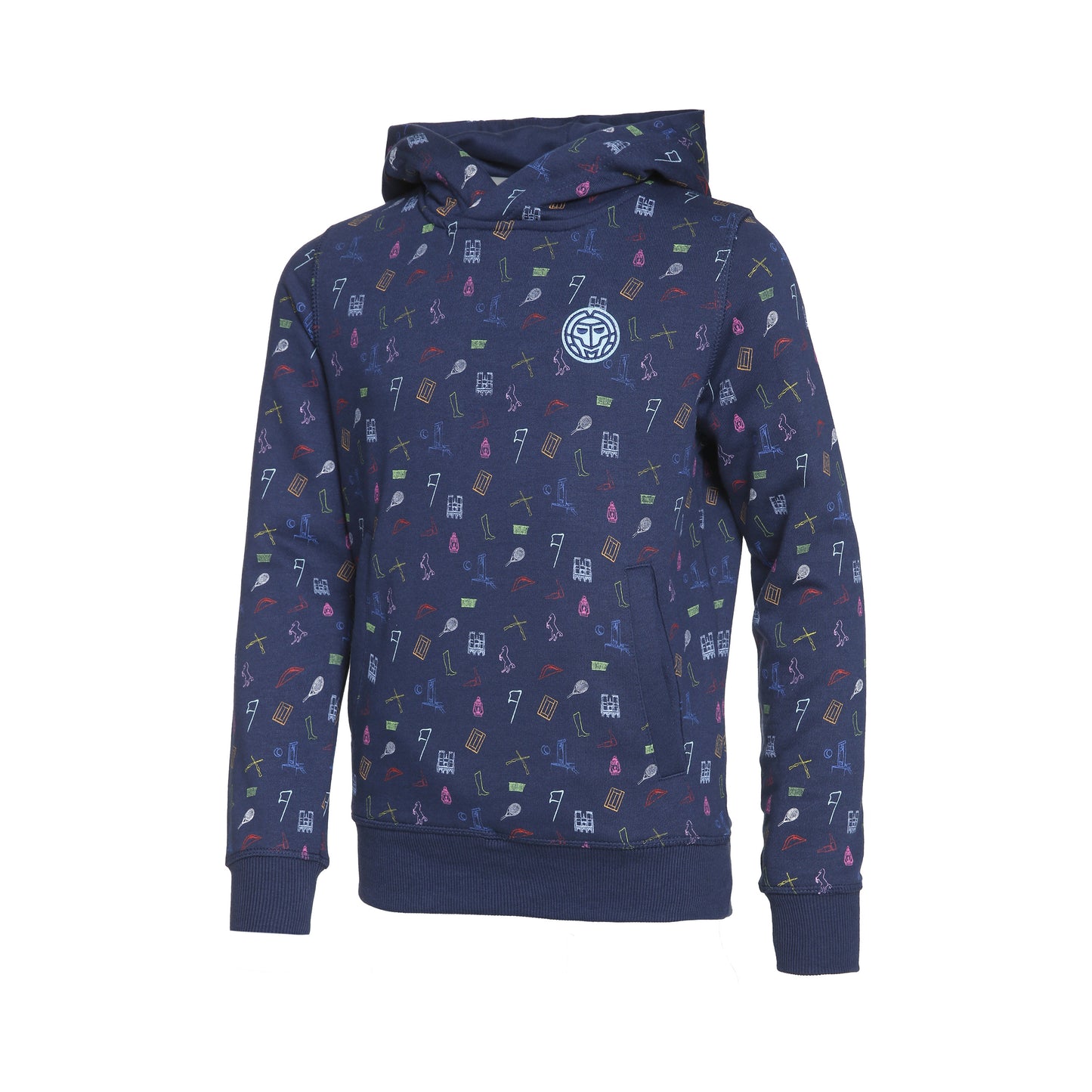 BIDI BADU Rafiki Lifestyle Felpa Con Cappuccio Ragazzi-Blu Scuro,Multicolore