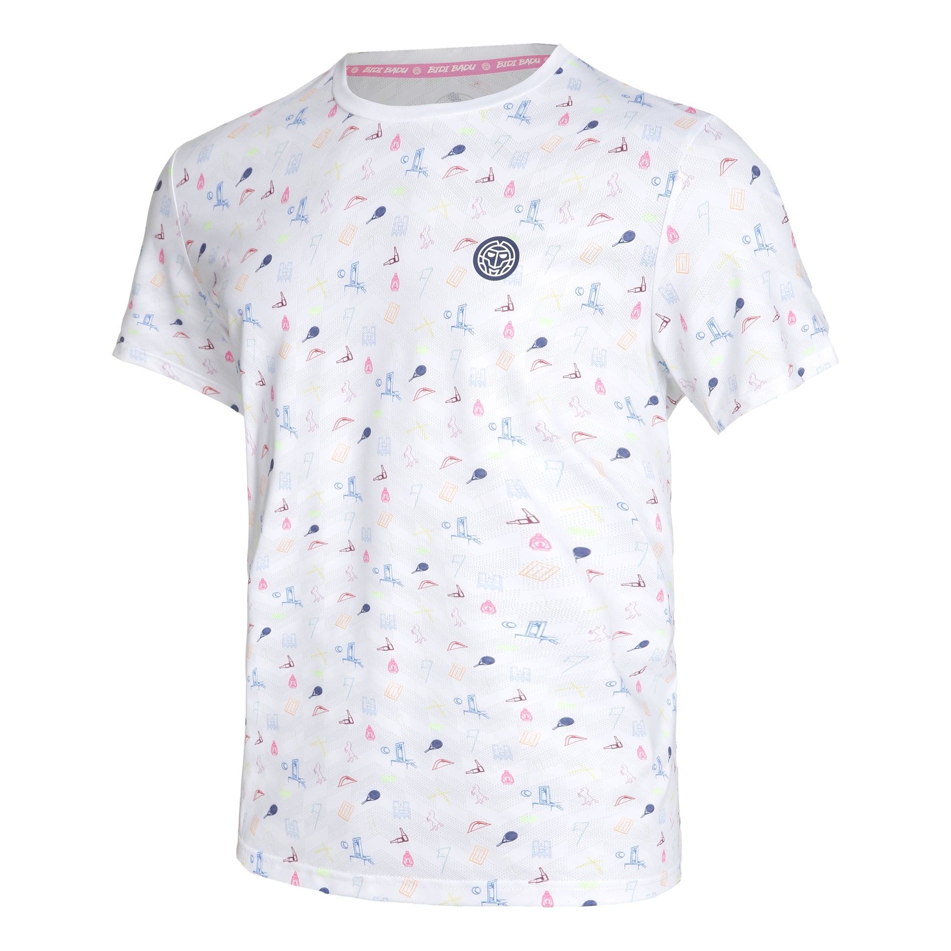 BIDI BADU Hawi Tech Maglietta Uomini - bianco, multicolore