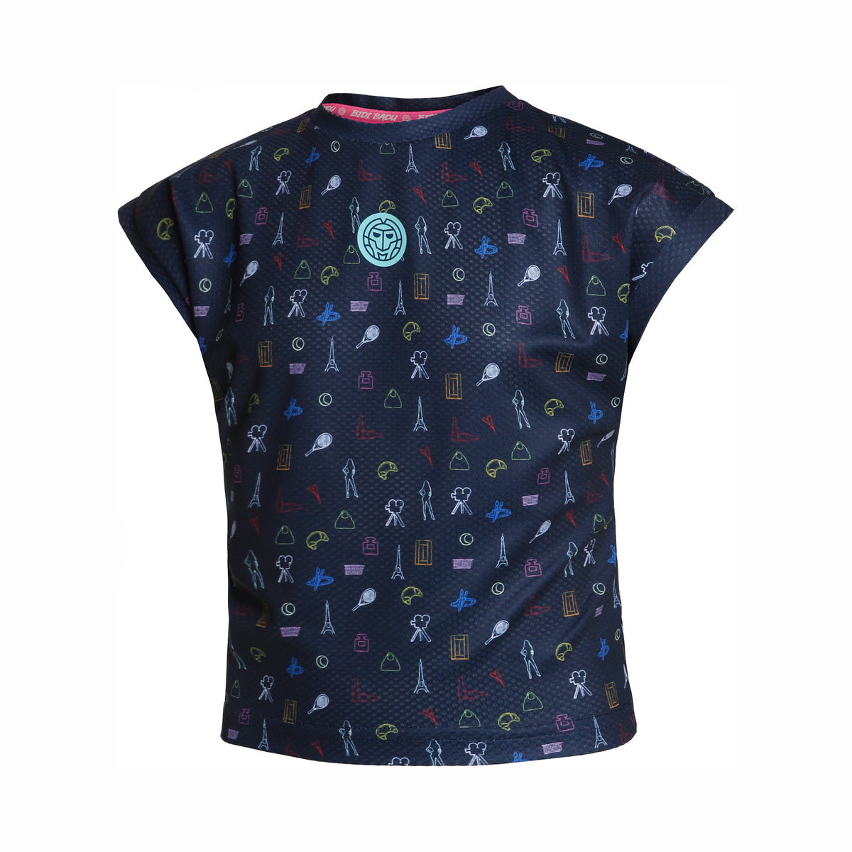 BIDI BADU Fayola Tech Maglietta Ragazze - blu scuro, multicolore
