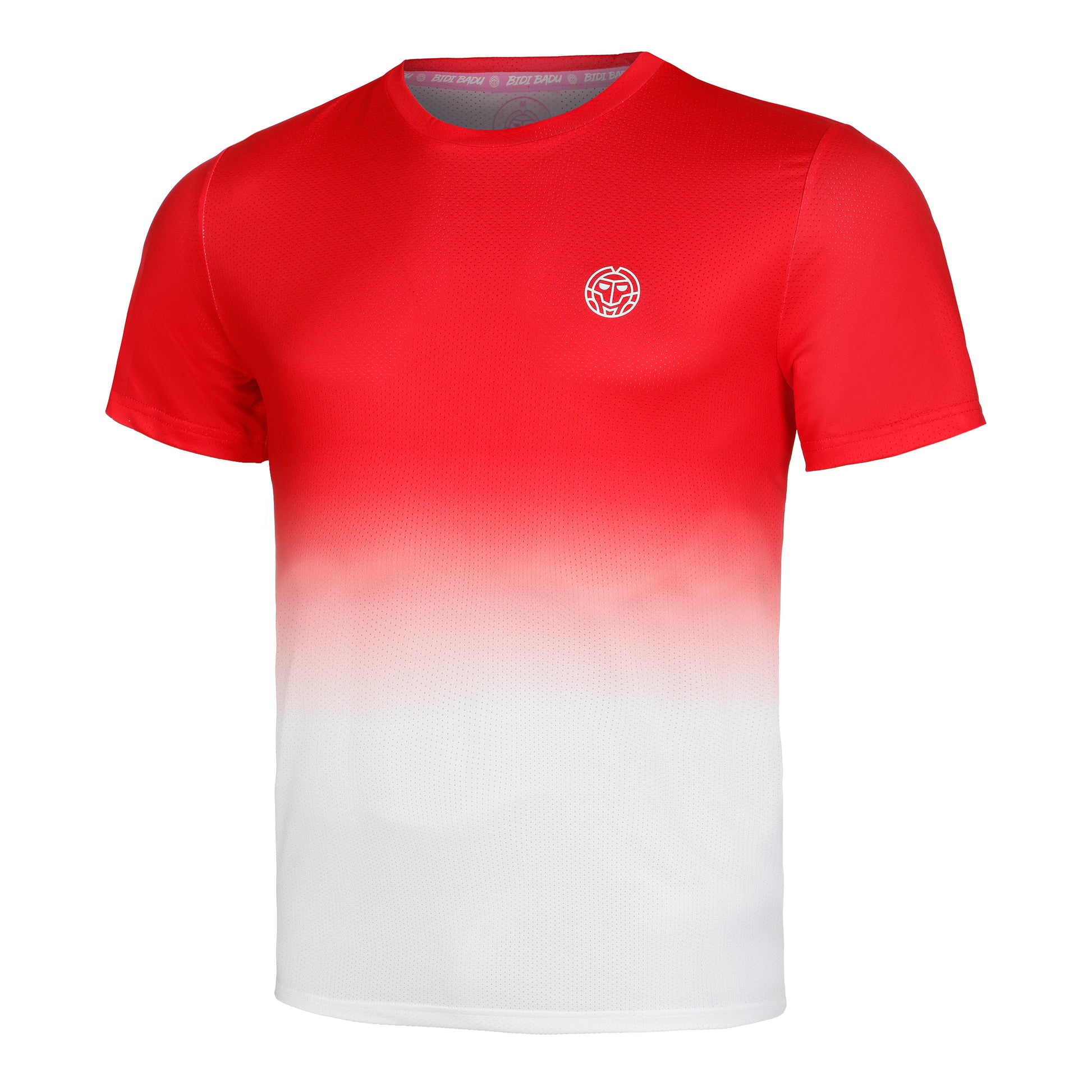 BIDI BADU Crew Gradiant Maglietta Uomini-Rosso,Bianco