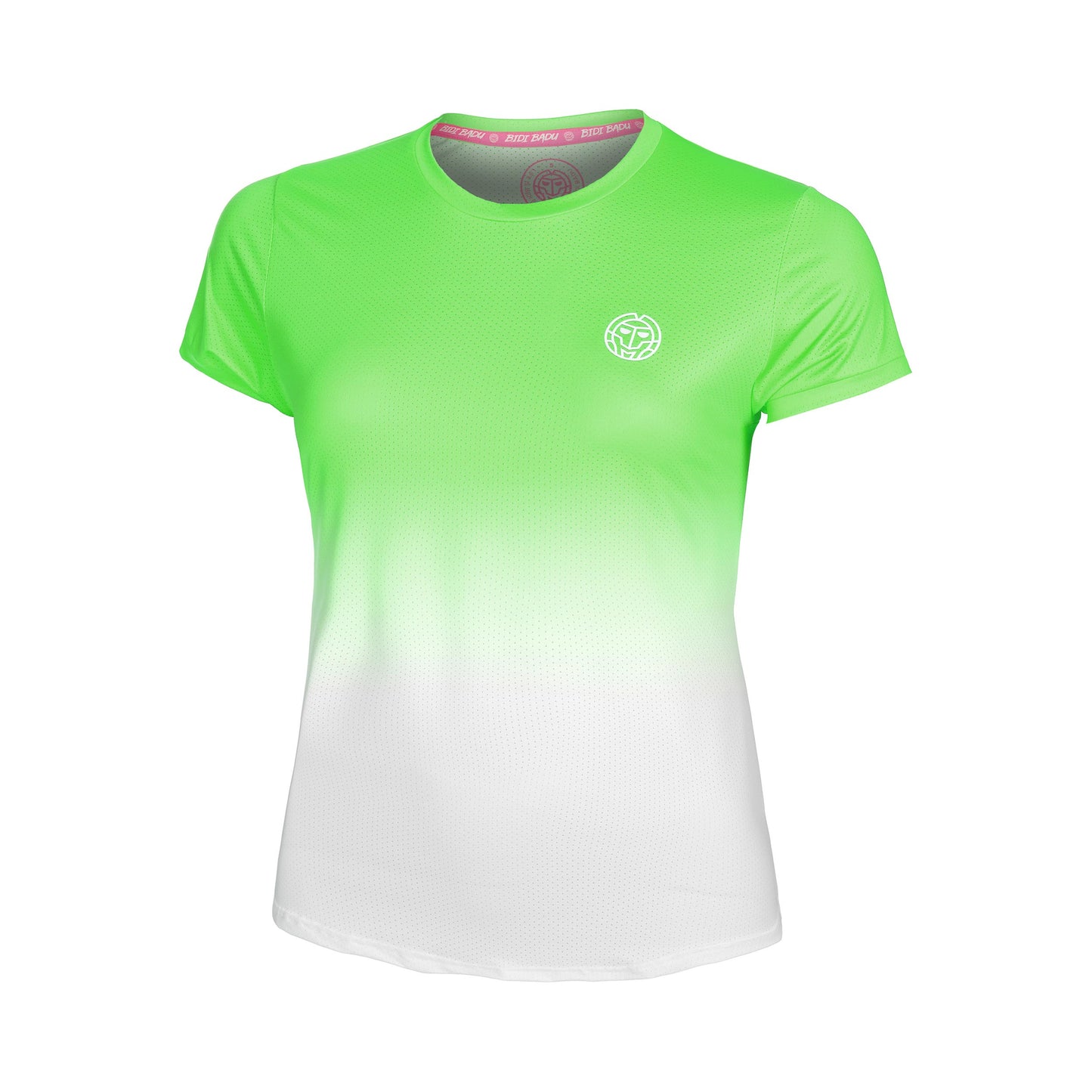 BIDI BADU Crew Gradiant Maglietta Ragazze-Verde Neon,Bianco
