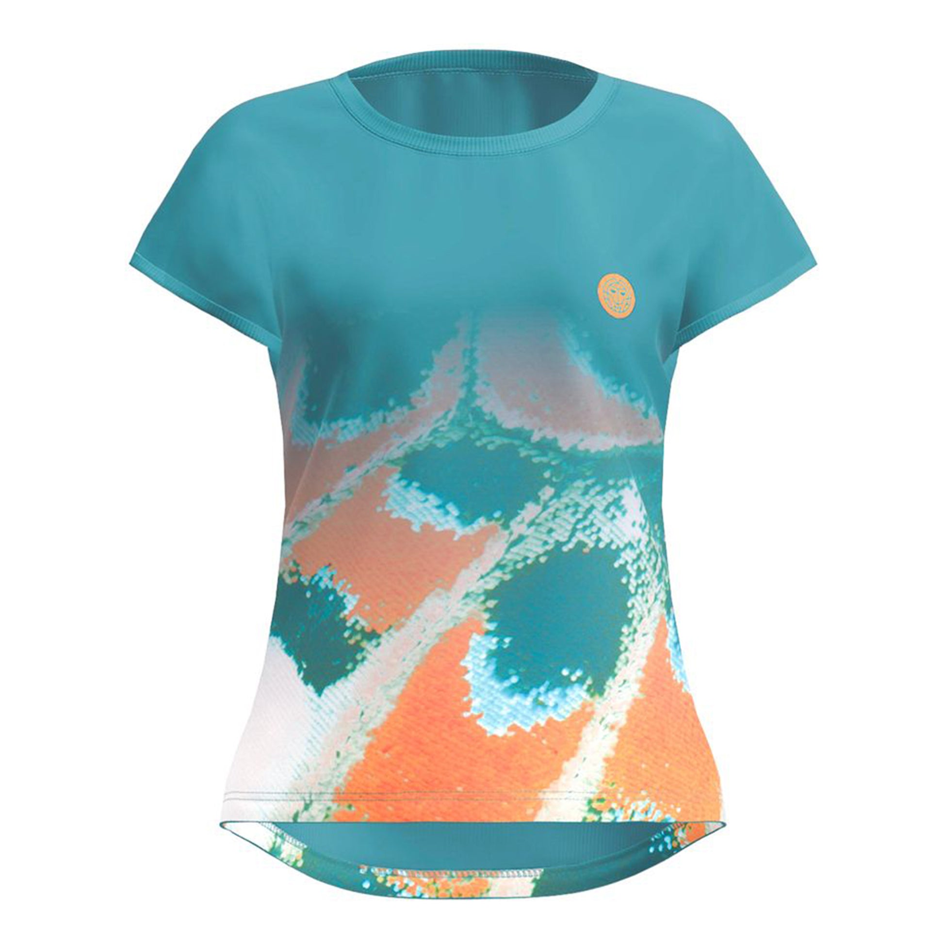 BIDI BADU Melbourne 2025 Maglietta Donna-Color Petrolio,Arancione