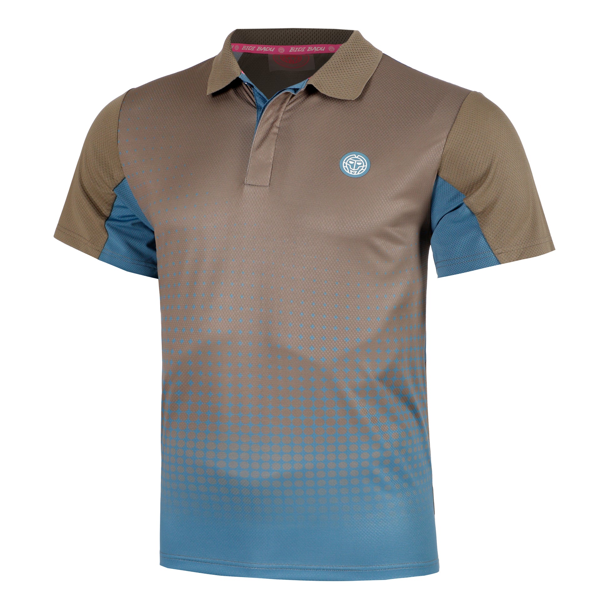 BIDI BADU Spectrum Spirit Polo Uomini-Marrone,Blu