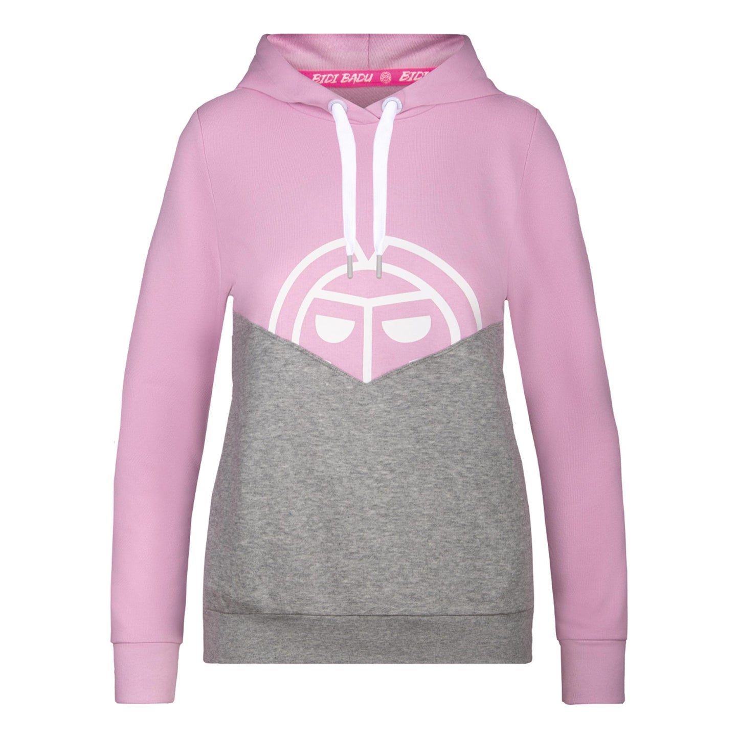 BIDI BADU Salia Lifestyle Felpa Con Cappuccio Donna-Rosa,Grigio Chiaro
