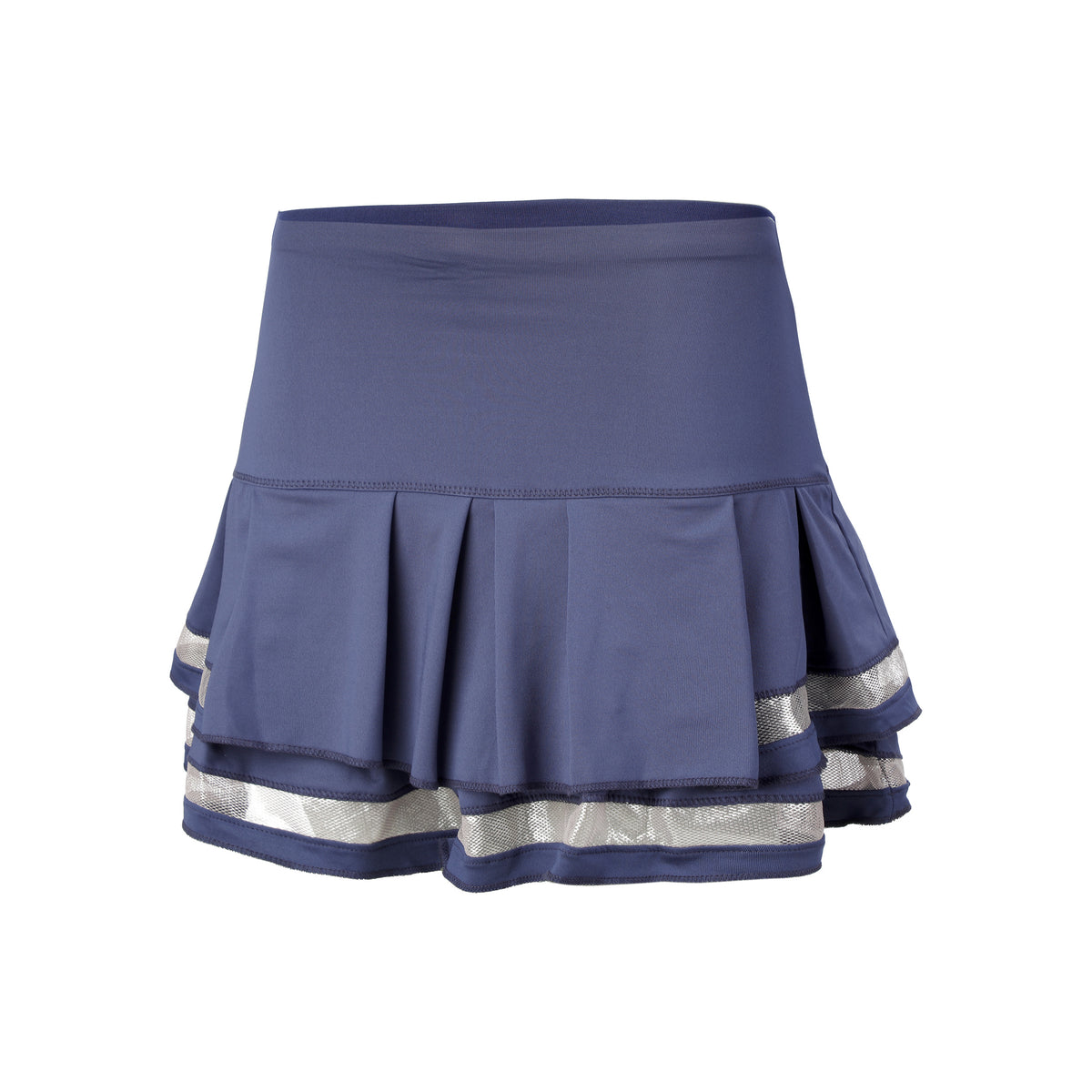 Lucky in Love Long Pleat Tier Gonna Donna - blu, rosa
