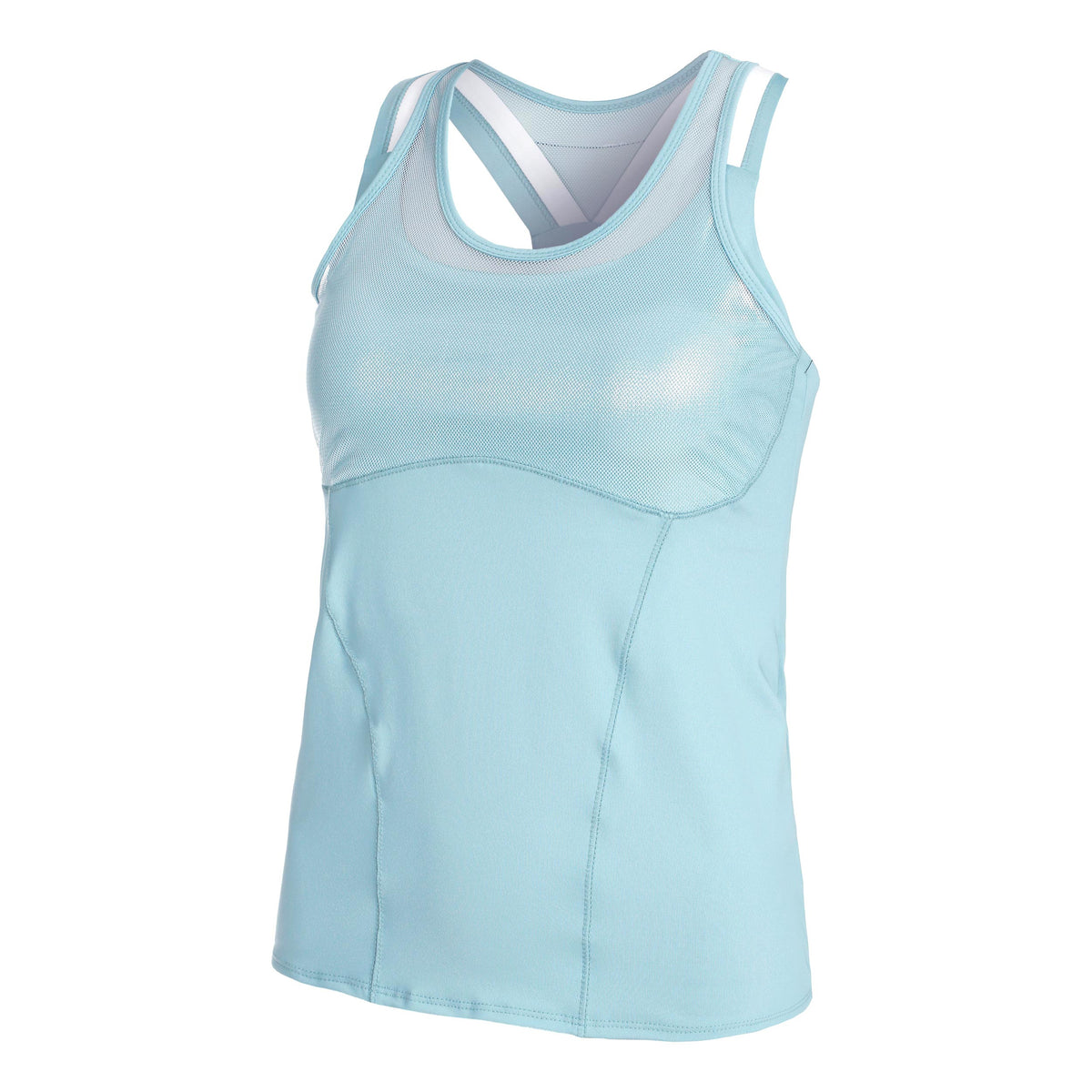 Lucky in Love Feelin Mesh with Bra Canottiera Donna - turchese, multicolore