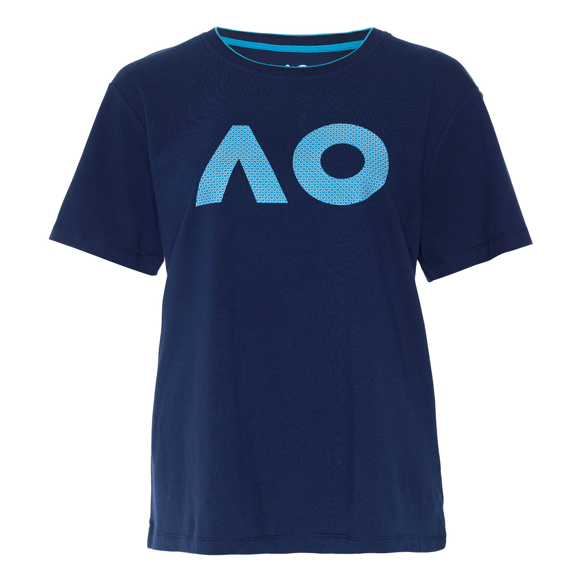 Australian Open AO Stack Print Core Logo Maglietta Donna - blu scuro,