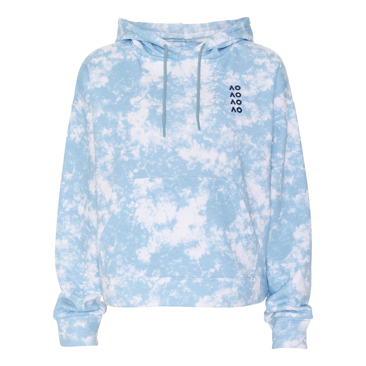 Australian Open AO Tie Dye Felpa con cappuccio Donna - blu chiaro, bianco