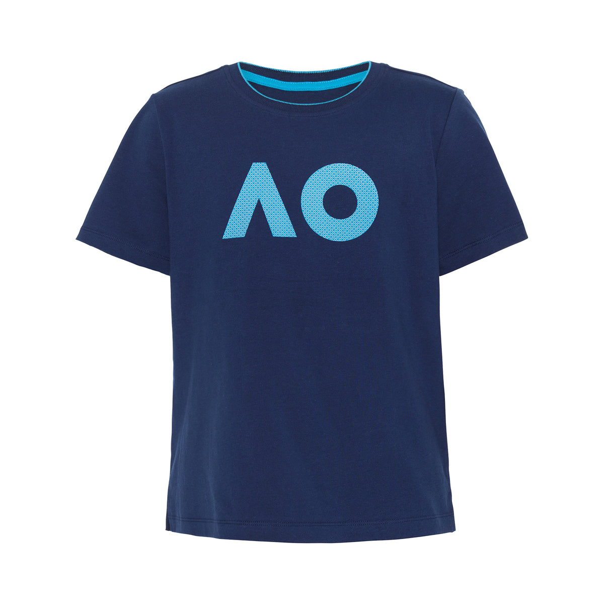 Australian Open AO Stack Print Core Logo Maglietta Ragazze - blu scuro, blu