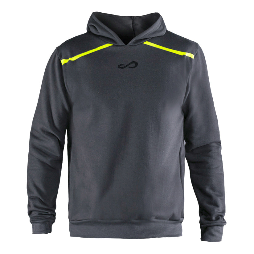 Endless Rush Felpa con cappuccio Uomini - grigio scuro, giallo neon