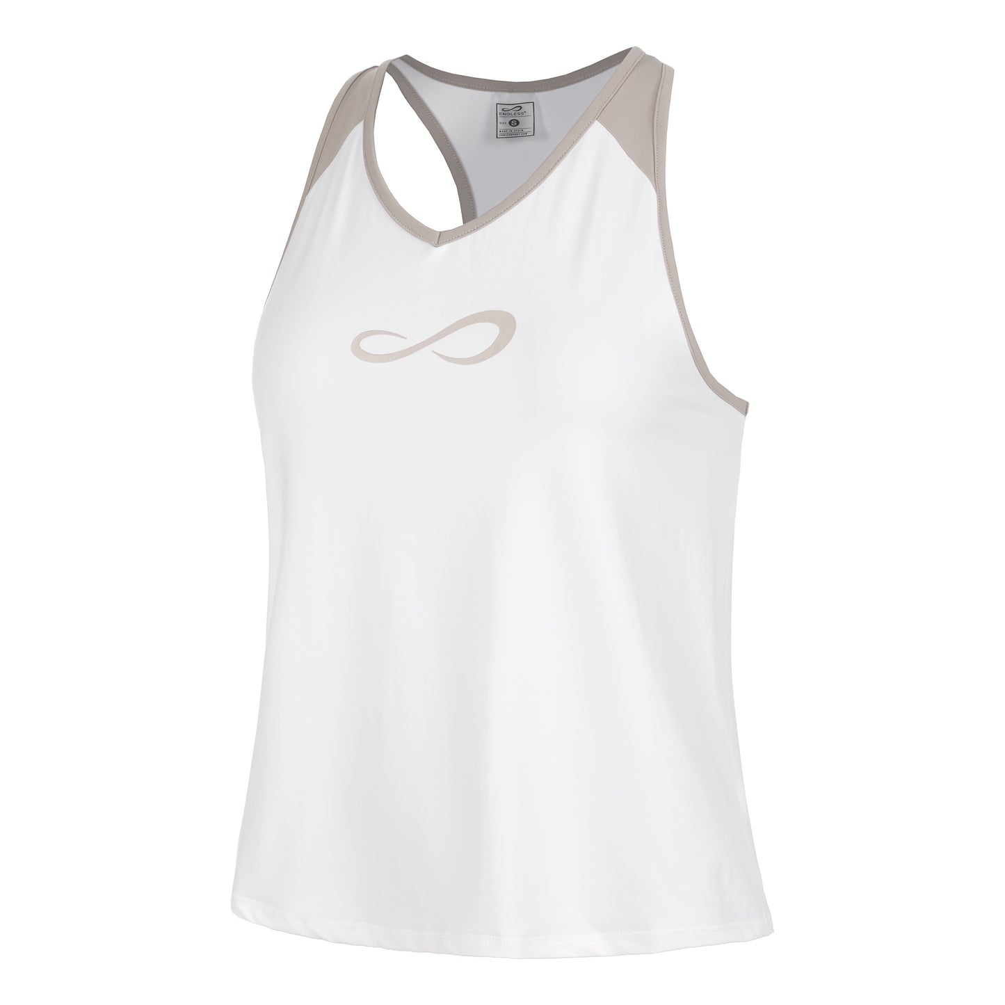 Endless Speed V Canottiera Donna - bianco, beige