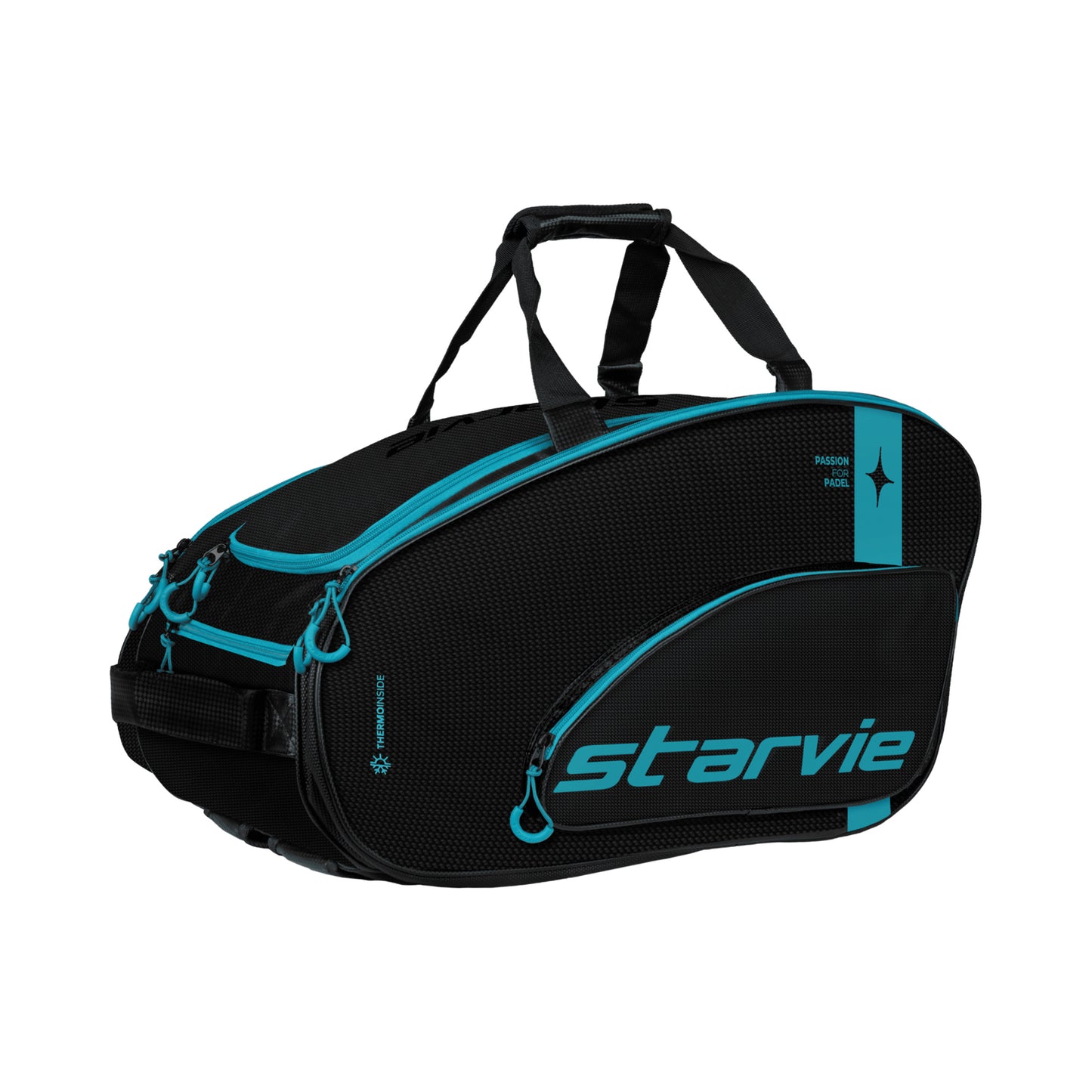 Starvie Premium Racing Drax Borsa Per Racchetta Da Padel-Nero,Turchese
