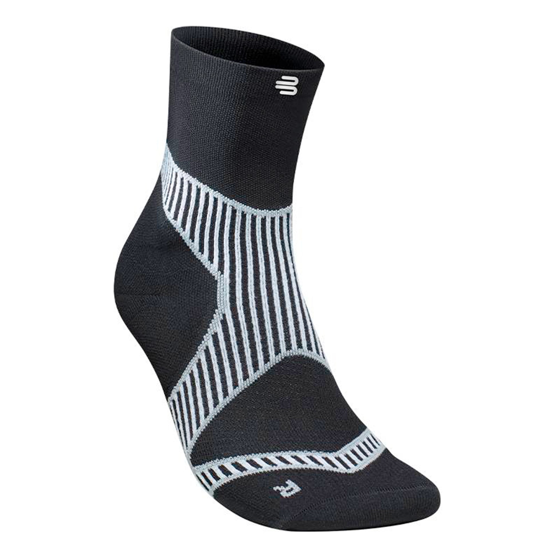 Bauerfeind Performance Mid Cut Calze da corsa Donna - nero, bianco