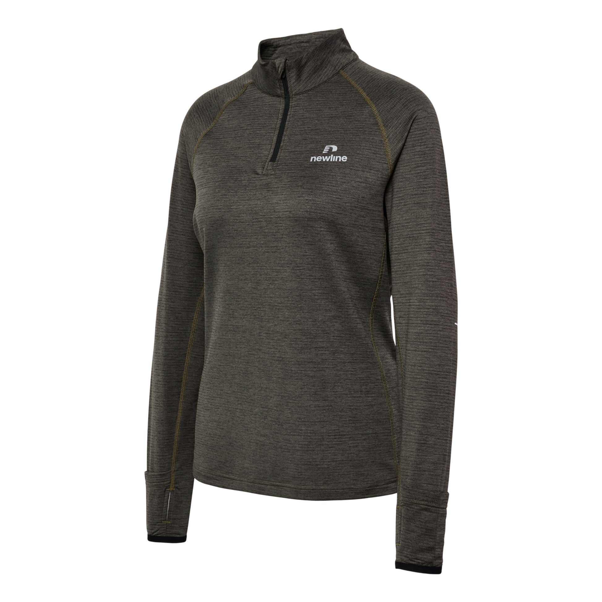 Newline Pace Half-Zip Top Da Corsa Donna-Grigio