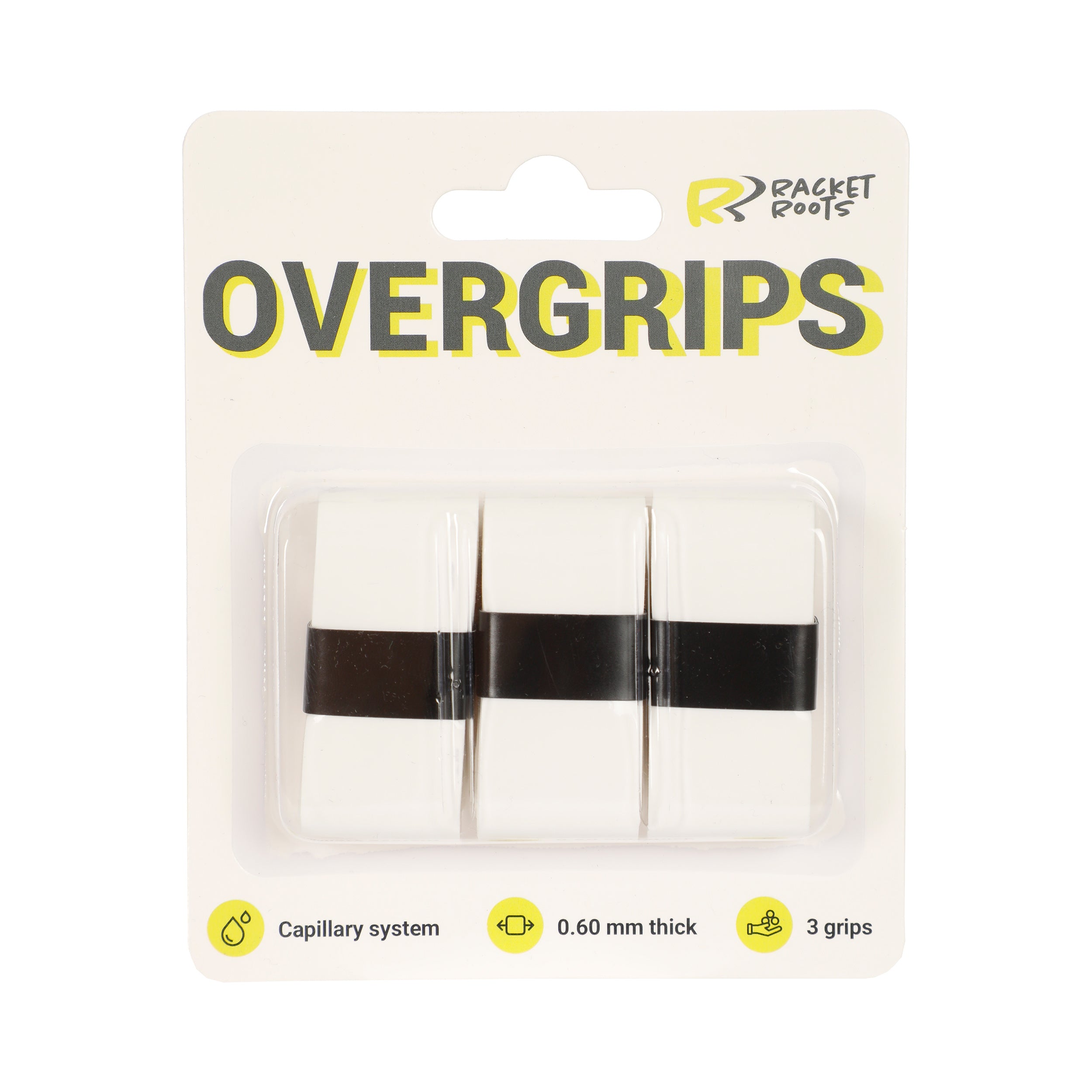 Racket Roots RR Grip Confezione Da 3-Bianco