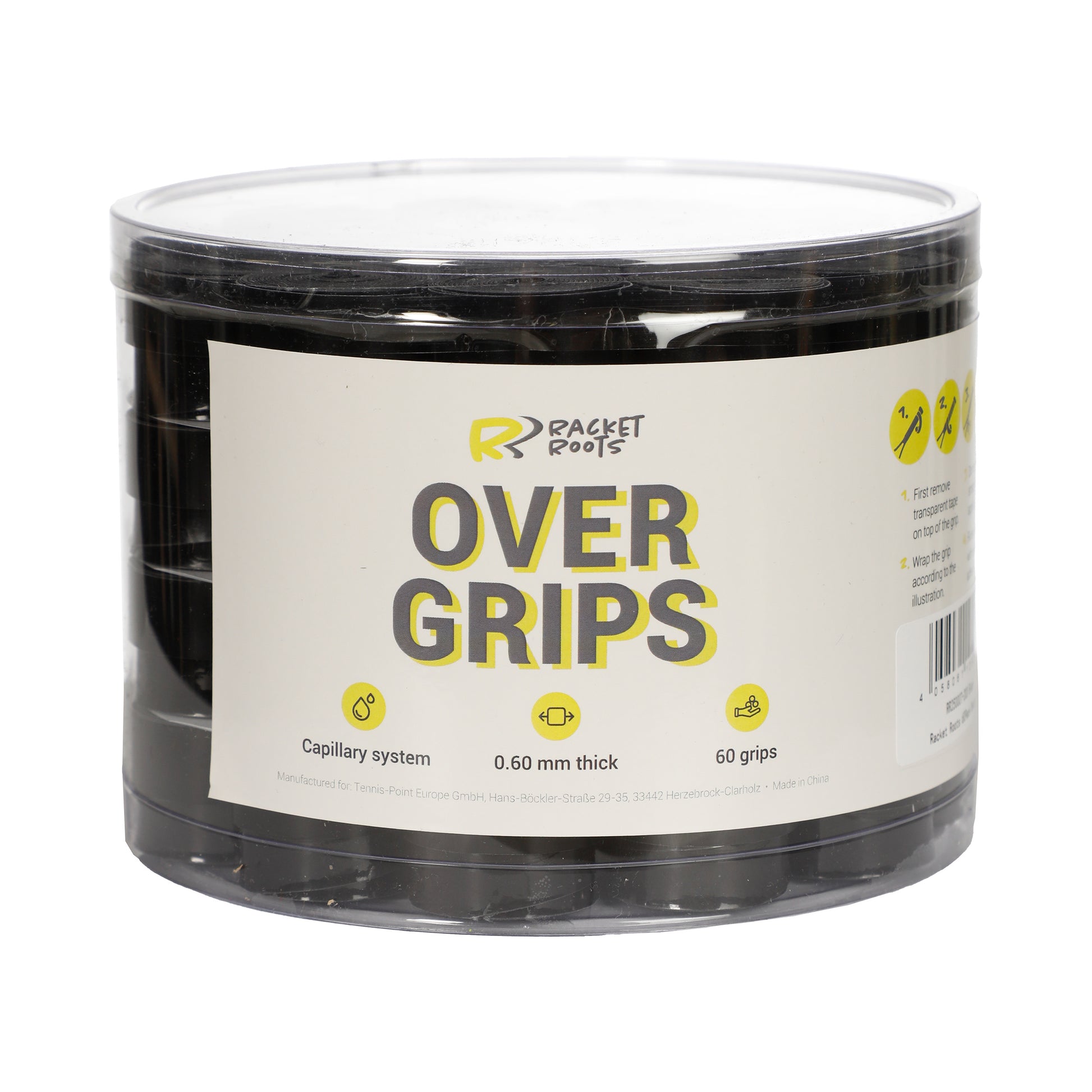 Racket Roots RR Grip Scatola Da 60-Nero