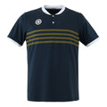 Kadiri Men Striped Button Maglietta Uomini - blu scuro,