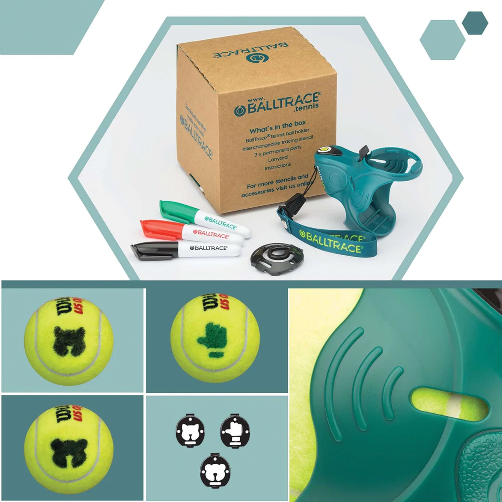 BallTrace Paws & Thumbs Marcatore Di Palline-Verde