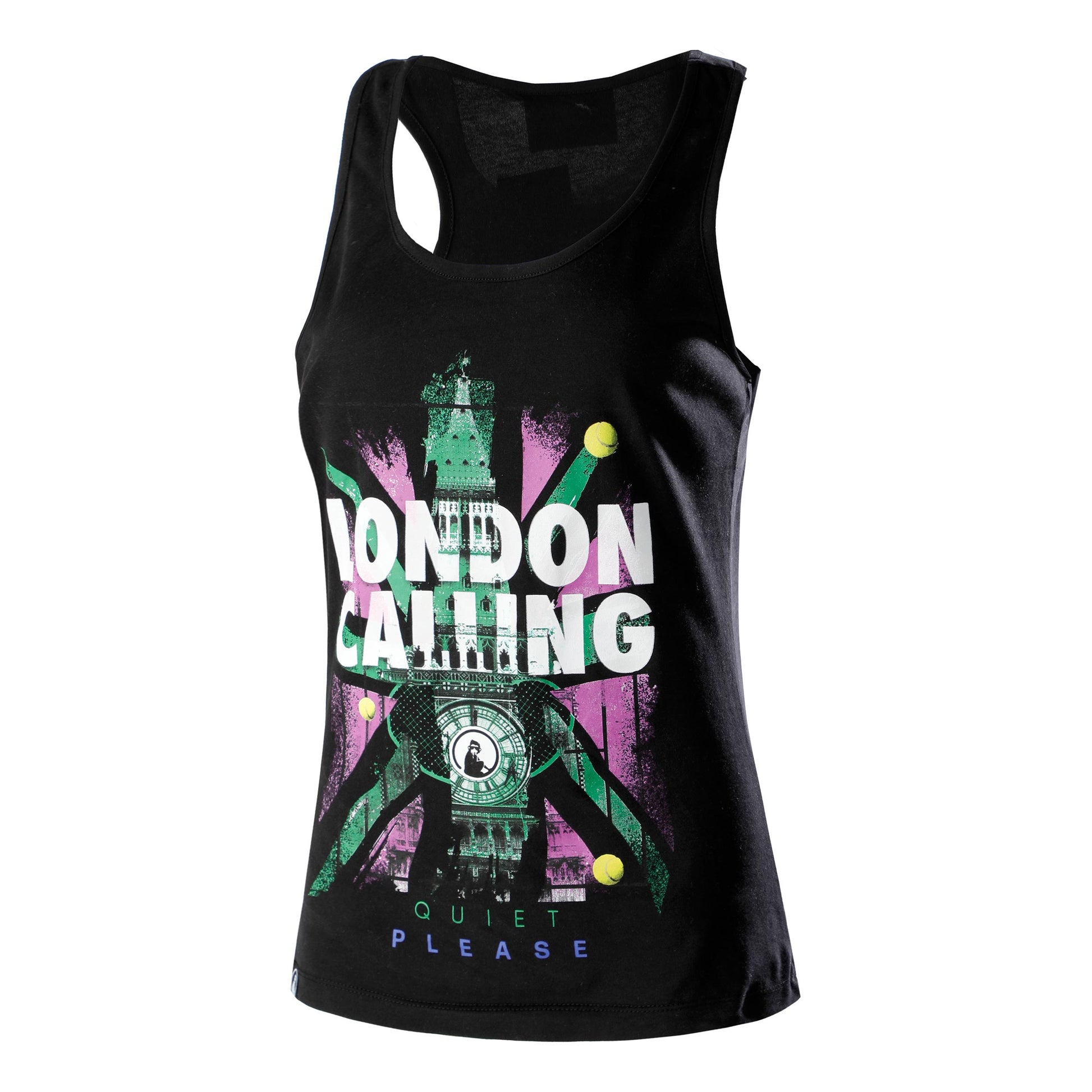 Quiet Please London Calling Canottiera Donna - nero, multicolore