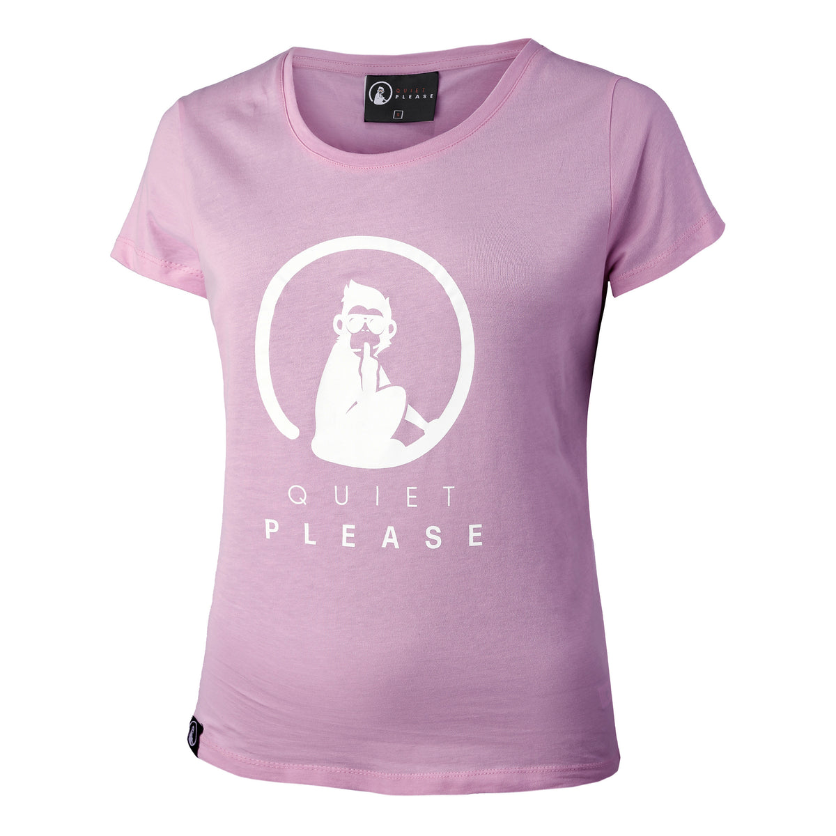 Quiet Please Baseline Logo Glitter Maglietta Donna - rosa,