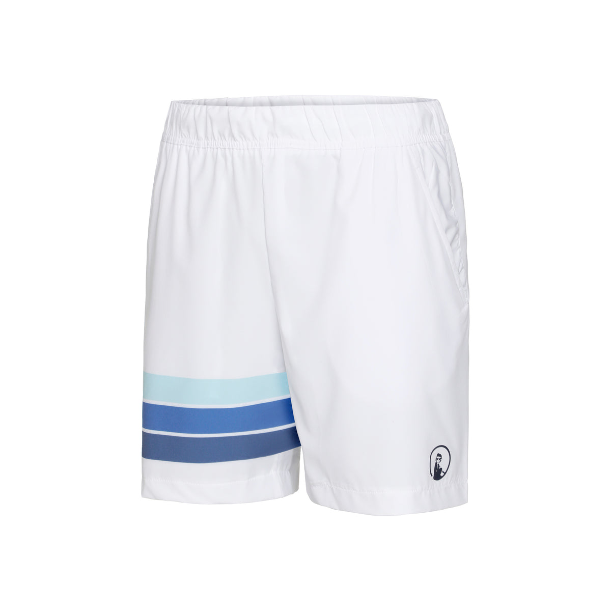 Quiet Please Ocean Block Stripe Smash Pantaloncini Uomini - bianco, blu
