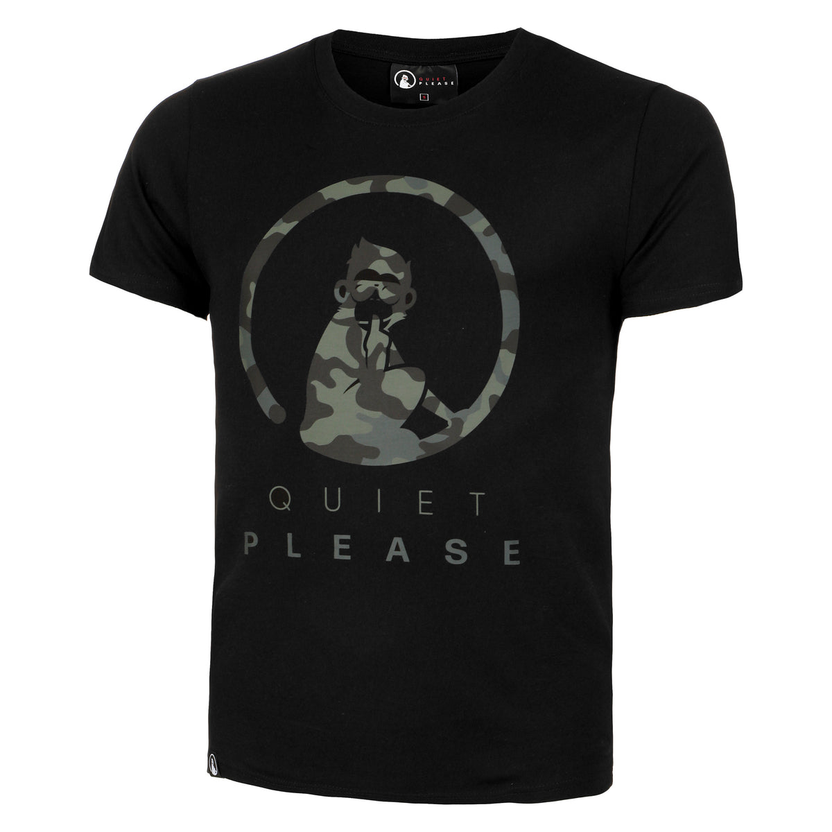 Quiet Please Camou Advantage Logo Maglietta Uomini - nero,