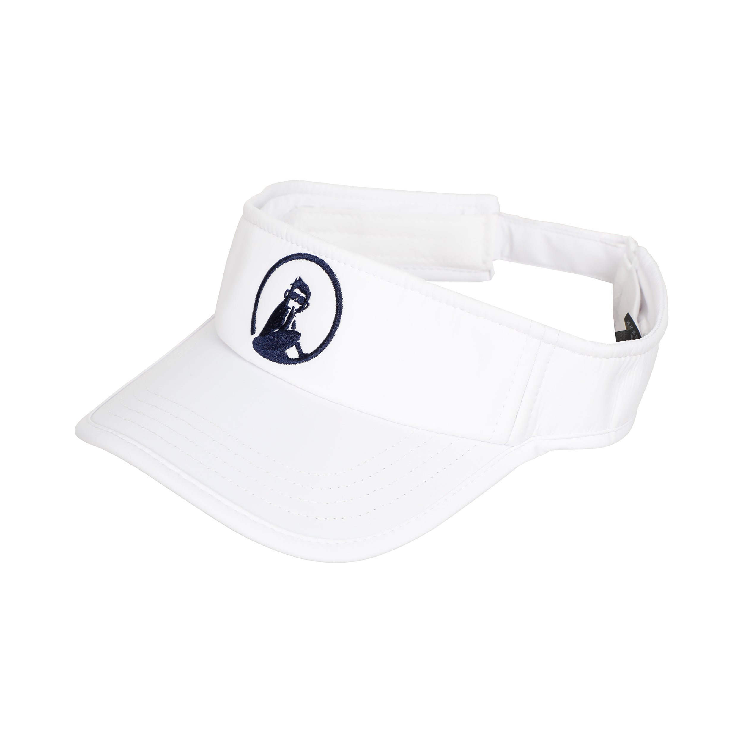 Quiet Please Court Visor Visiera-Bianco,Nero