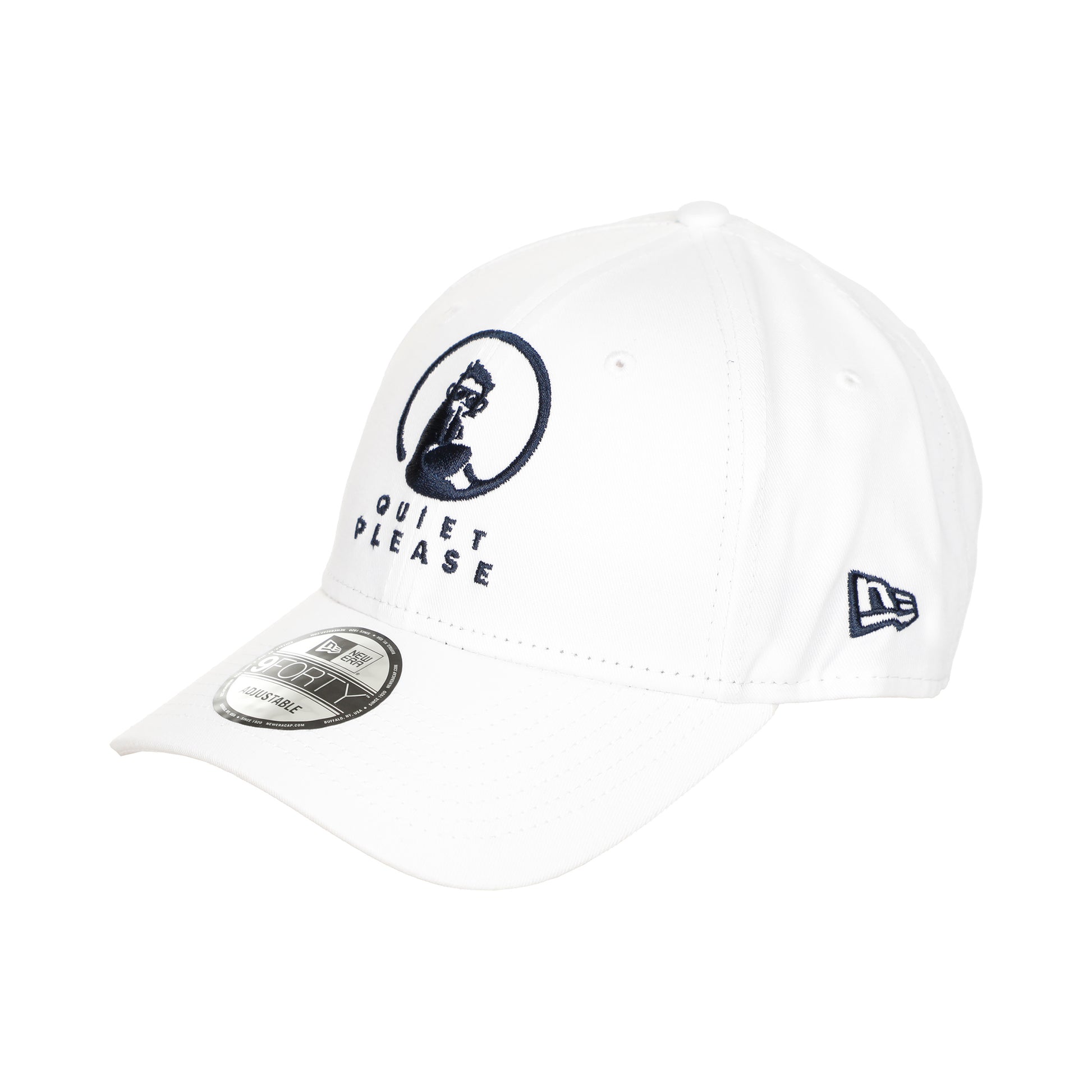 Quiet Please New Era Core 9Forty Cappellino Unisex - bianco, blu scuro