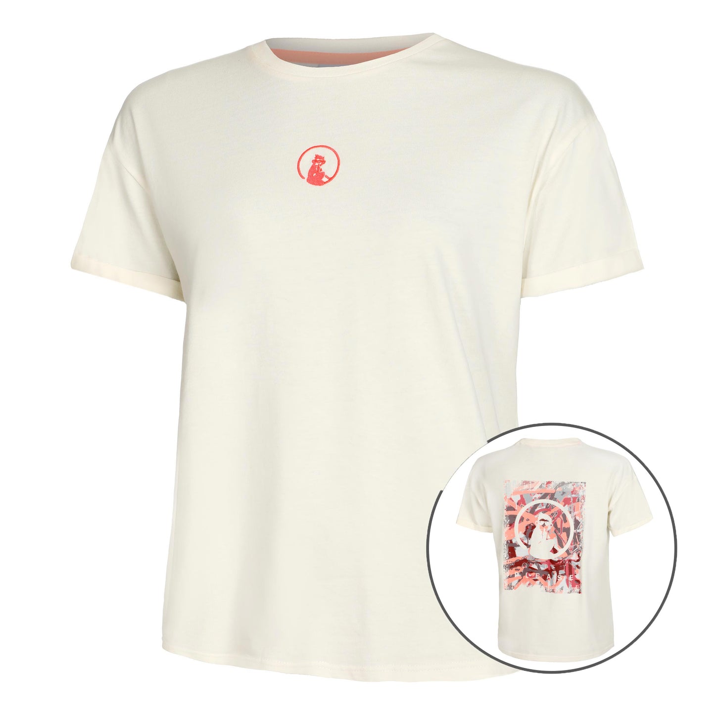 Quiet Please Sketchy Maglietta Donna - bianco, rosso