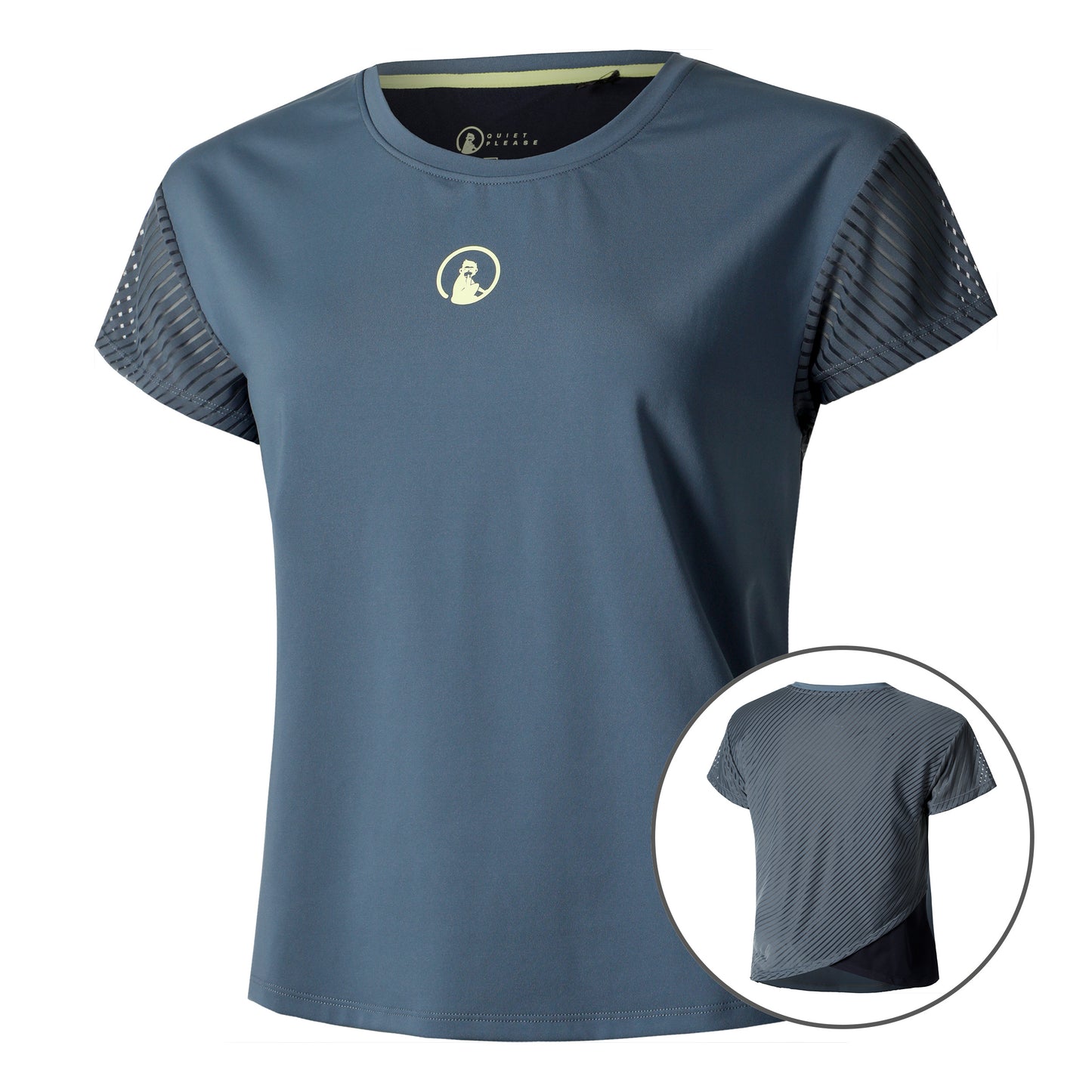 Quiet Please Perspectives Cross Maglietta Donna-Blu