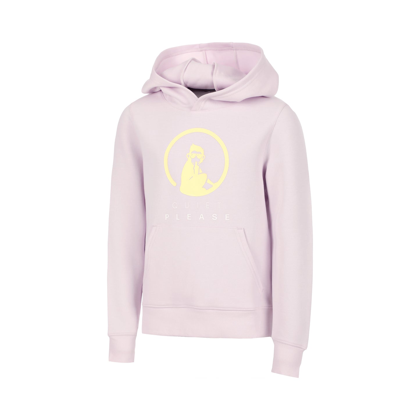 Quiet Please Crushaseline Logo Felpa con cappuccio Ragazze-lilla, giallo