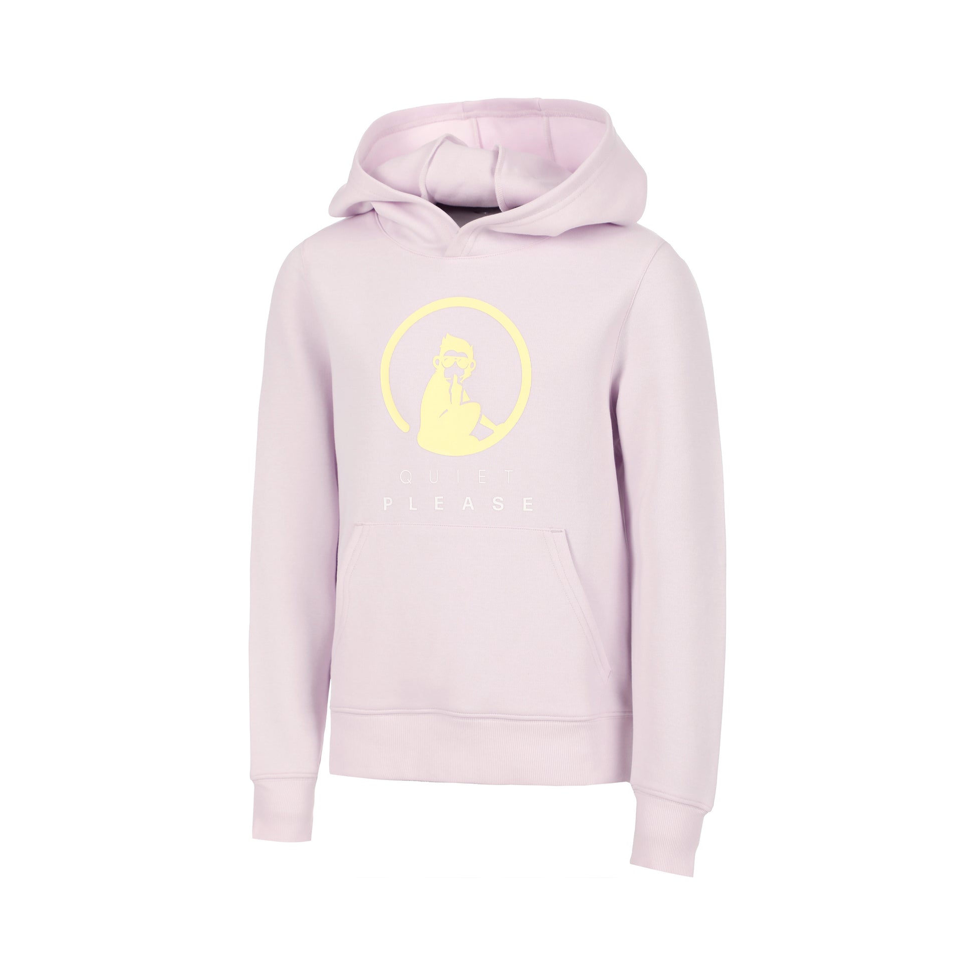 Quiet Please Crushaseline Logo Felpa con cappuccio Ragazze-lilla, giallo