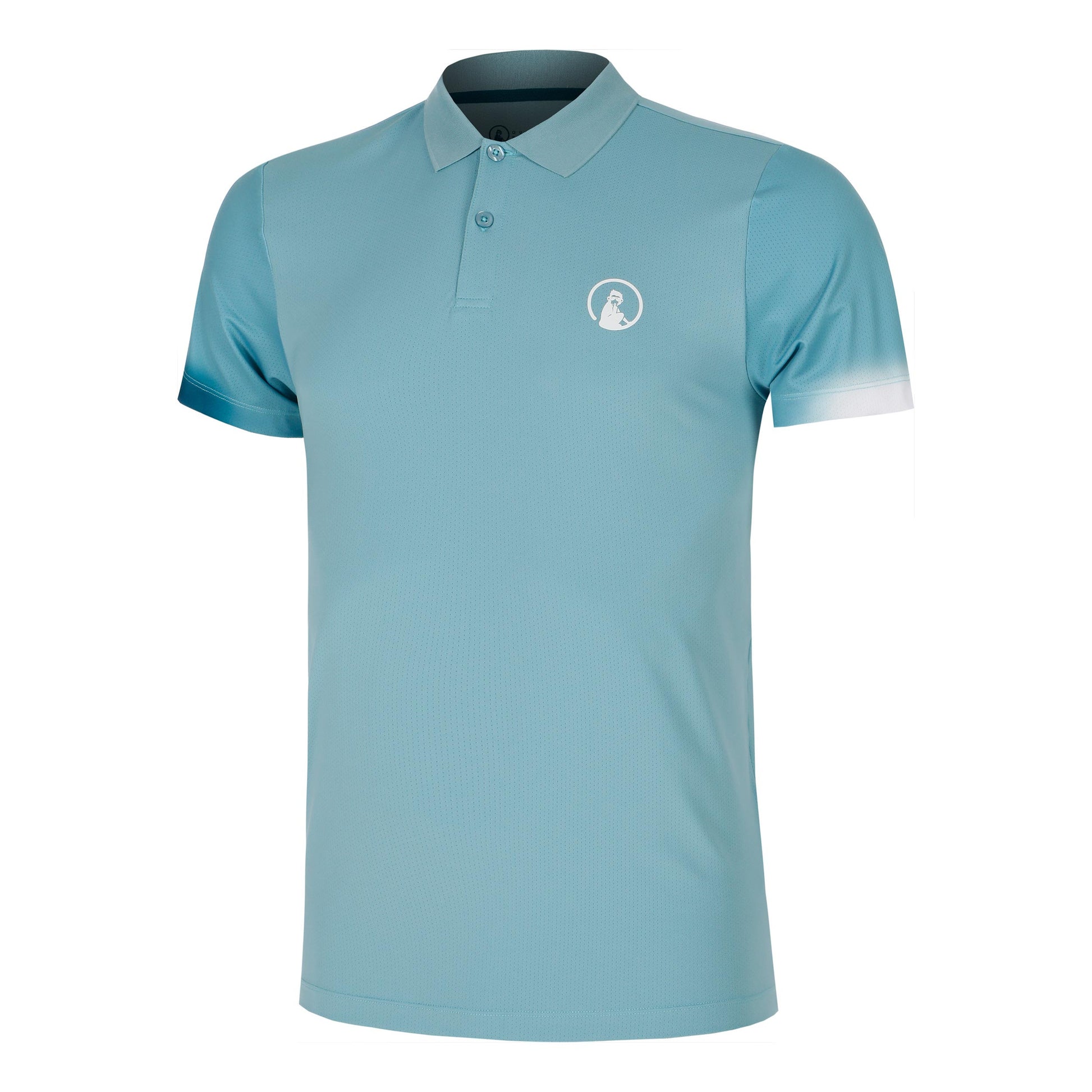 Quiet Please Create Tournament Polo Uomini-Blu Chiaro,Multicolore