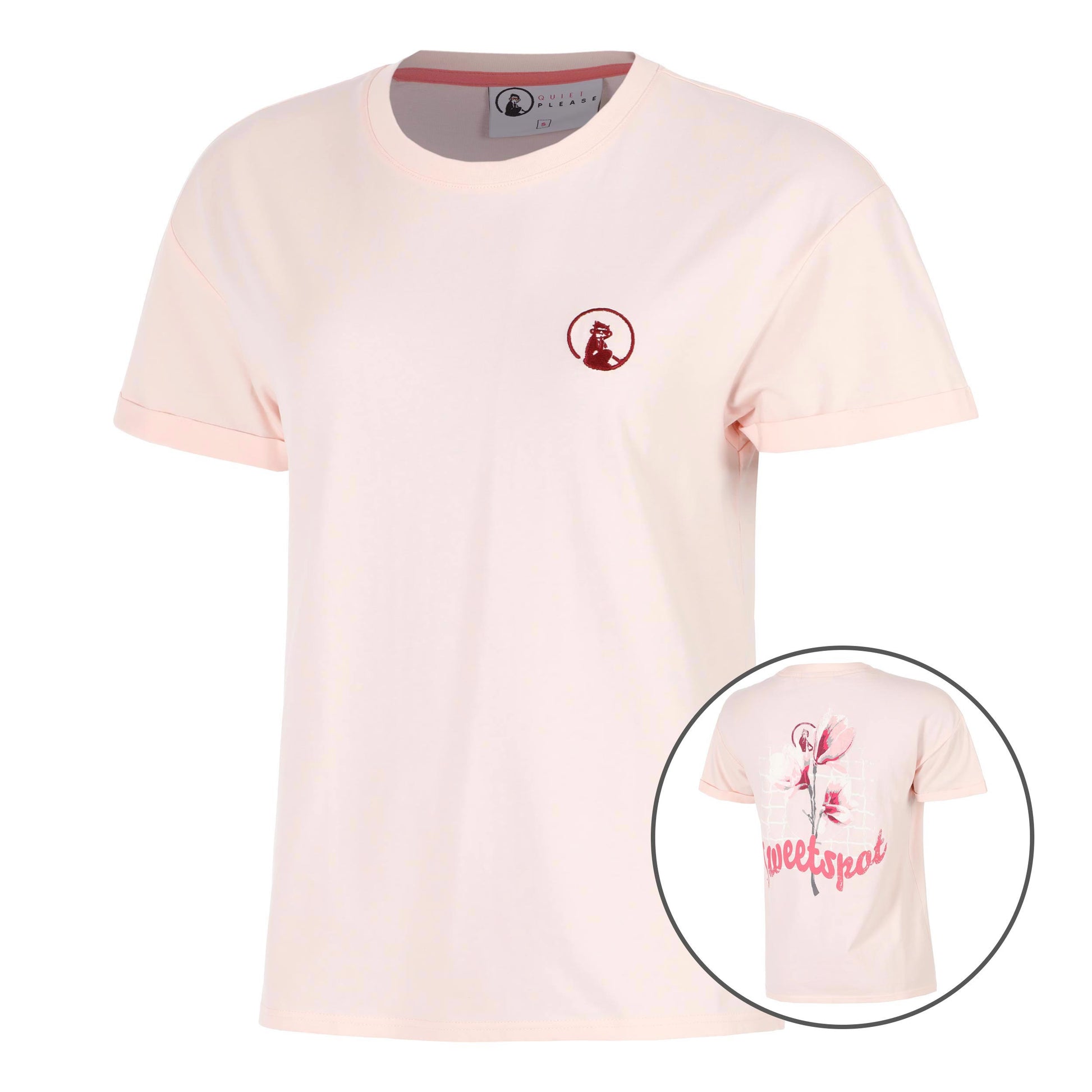 Quiet Please Endlessly Flower Maglietta Donna-Rosa,Multicolore