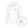 Create Flower Zip Felpa Donna-Bianco,Multicolore