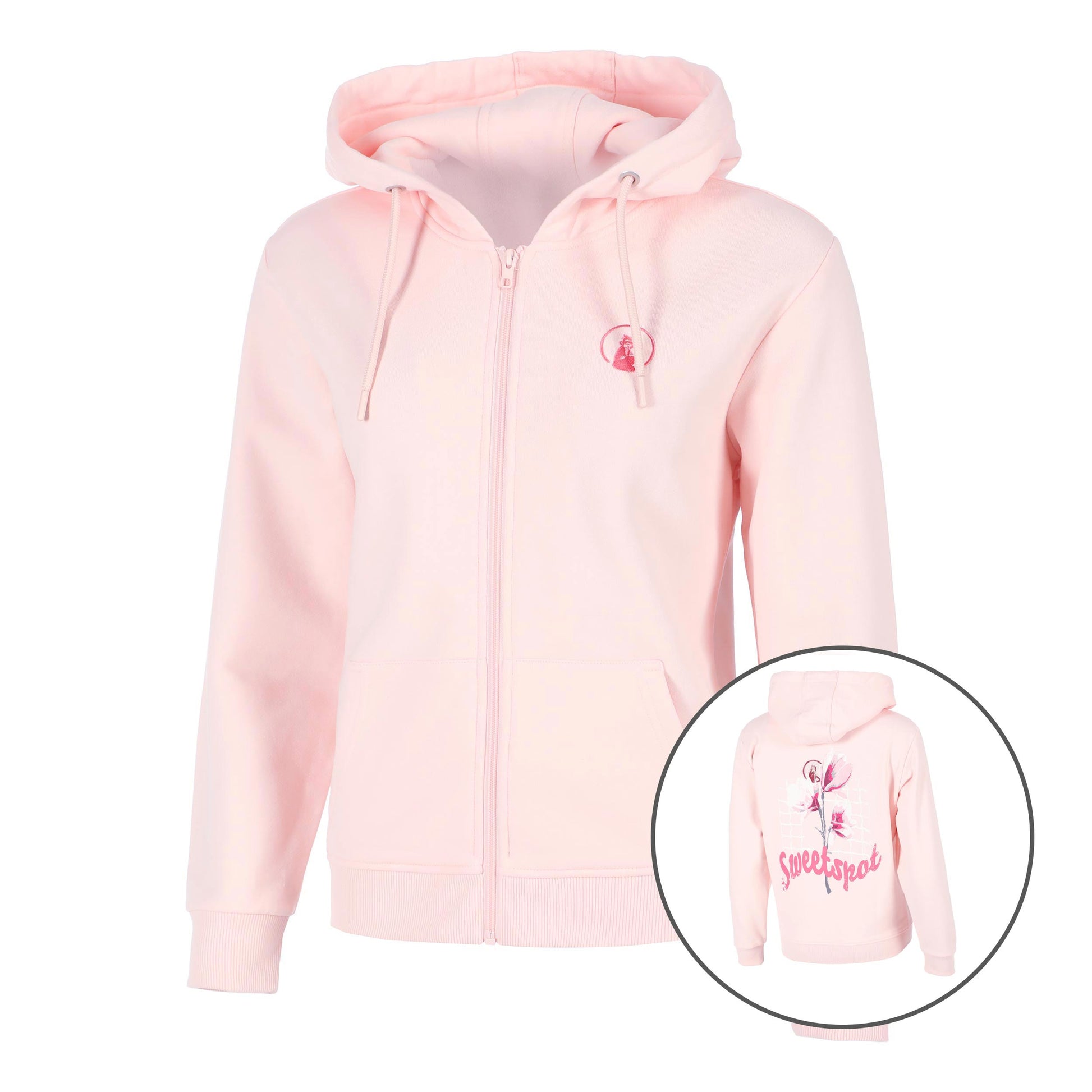Quiet Please Endlessly Flower Zip Felpa Donna-Rosa,Multicolore