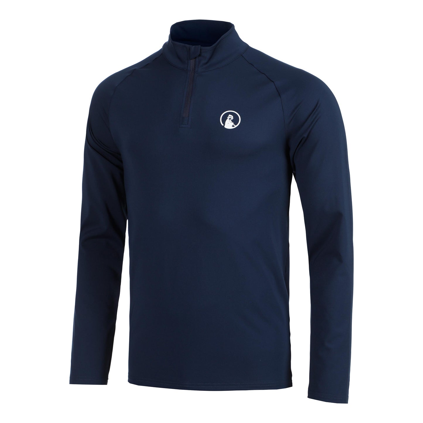 Quiet Please Big Serve 1/4 Zip Manica lunga Uomini-blu scuro