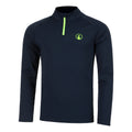 Wild Big Serve 1/4 Zip Manica Lunga Uomini-Blu Scuro,Verde Neon