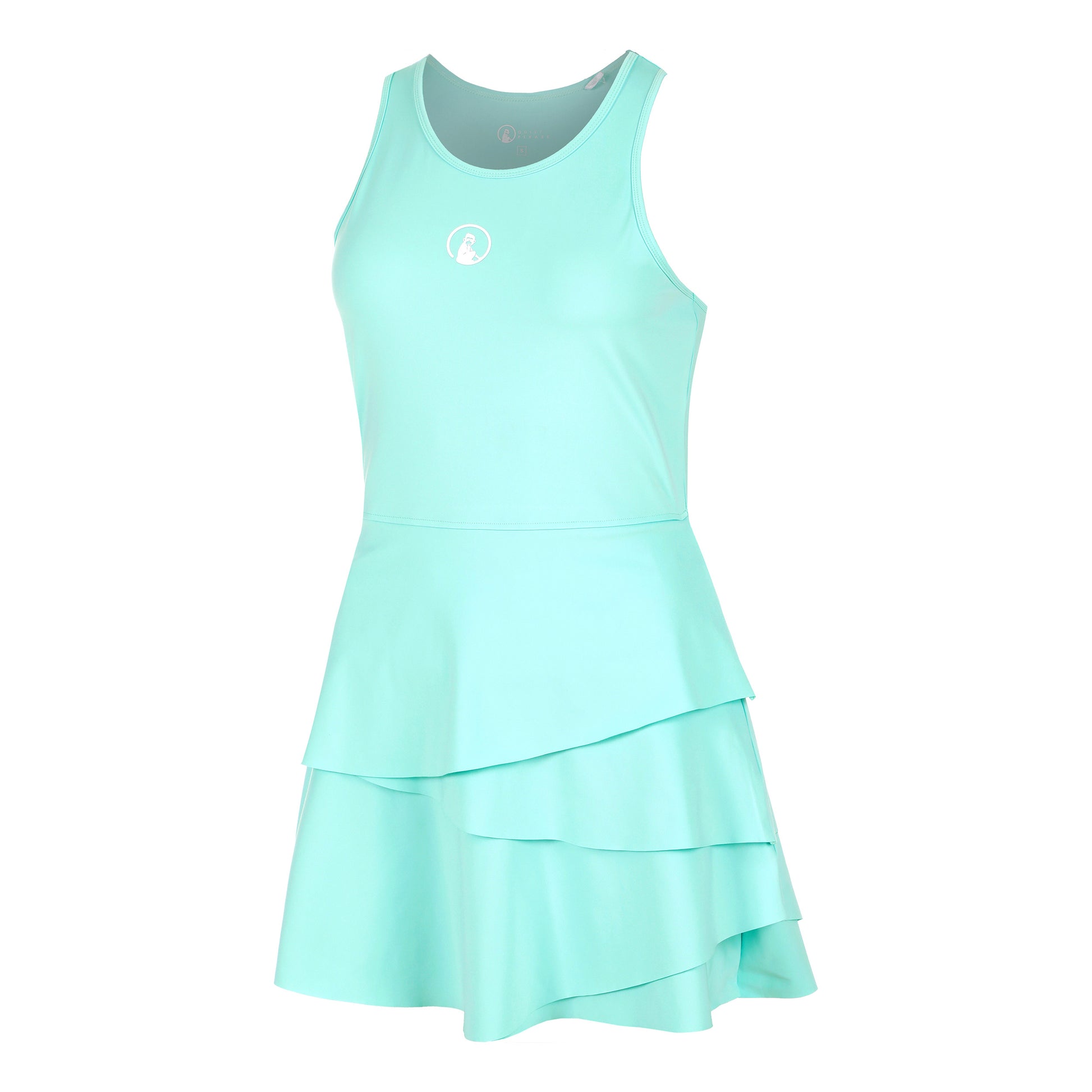 Quiet Please Wild Flounce Abito Donna-Turchese,Bianco