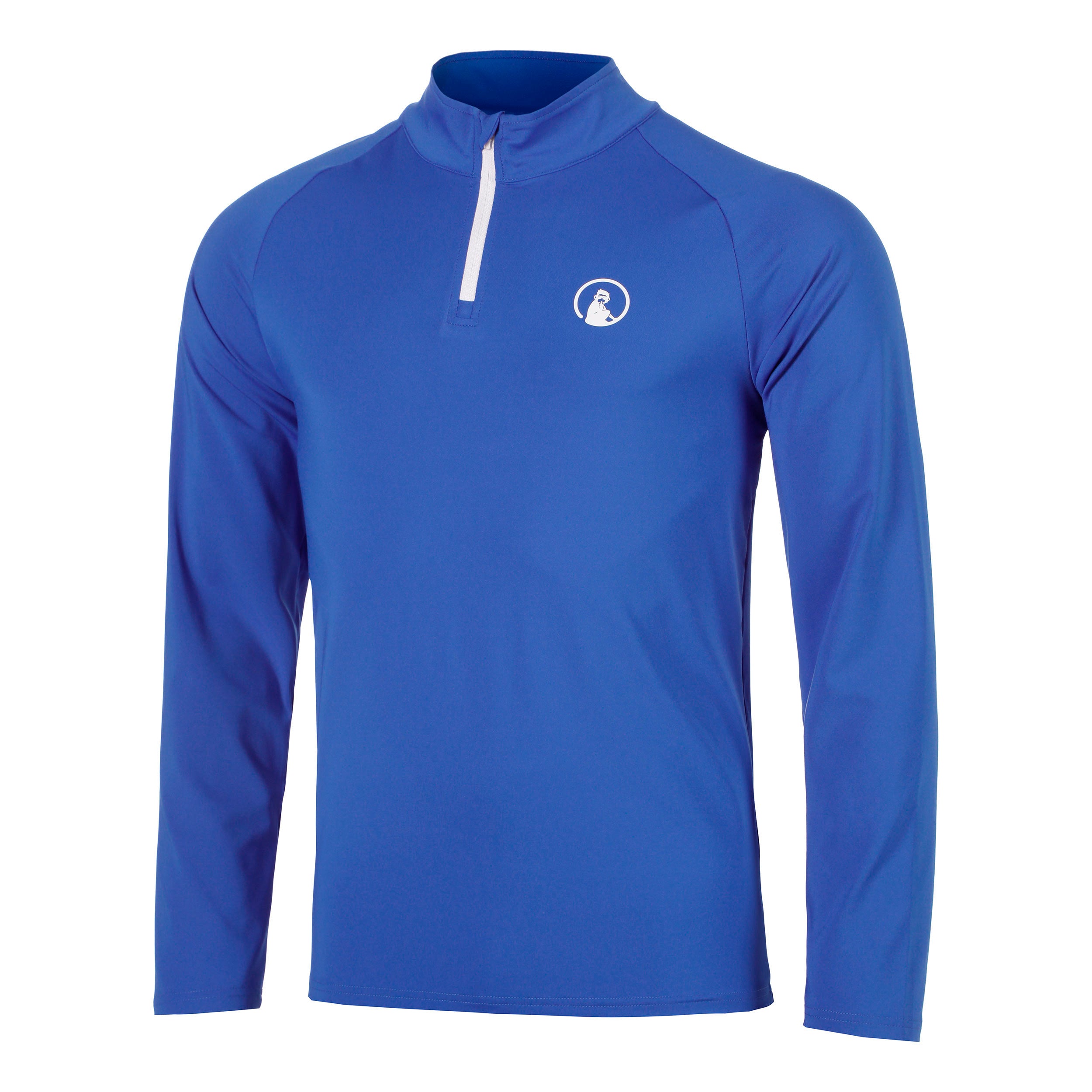 Quiet Please Big Serve 1/4 Zip Manica lunga Uomini - blu, bianco