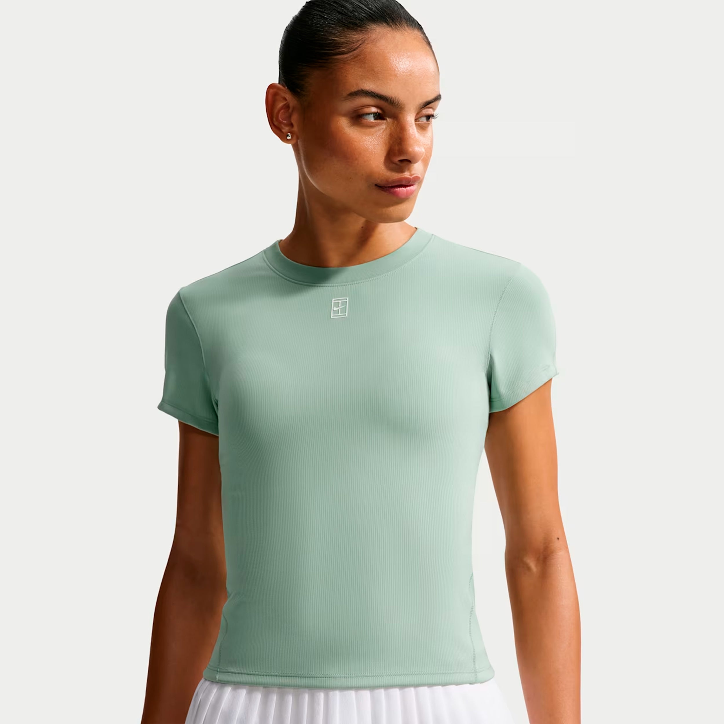 Nike Court Dri-FIT Advantage Maglietta Donna - grigio-verde, bianco