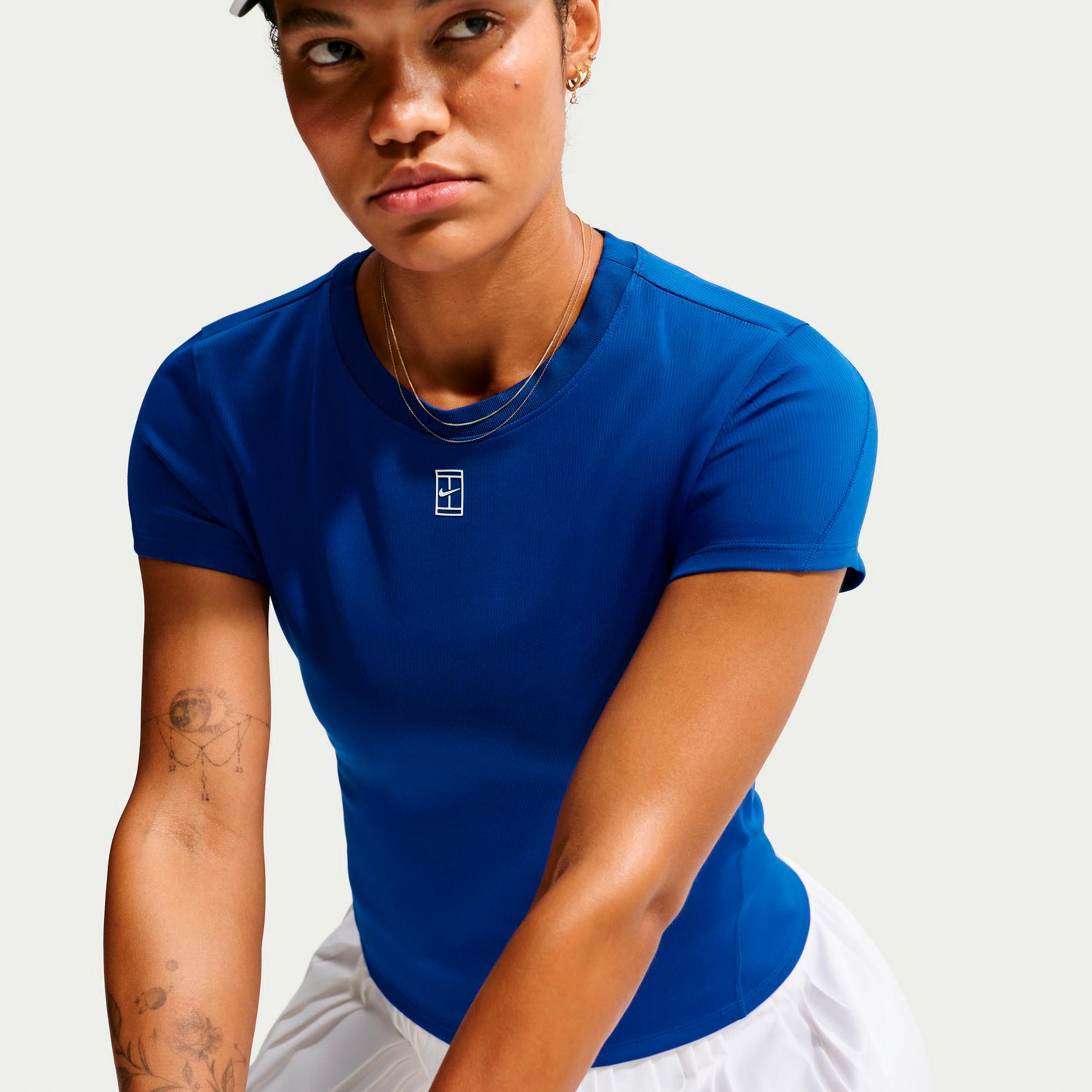 Nike Court Dri-FIT Advantage Maglietta Donna - blu