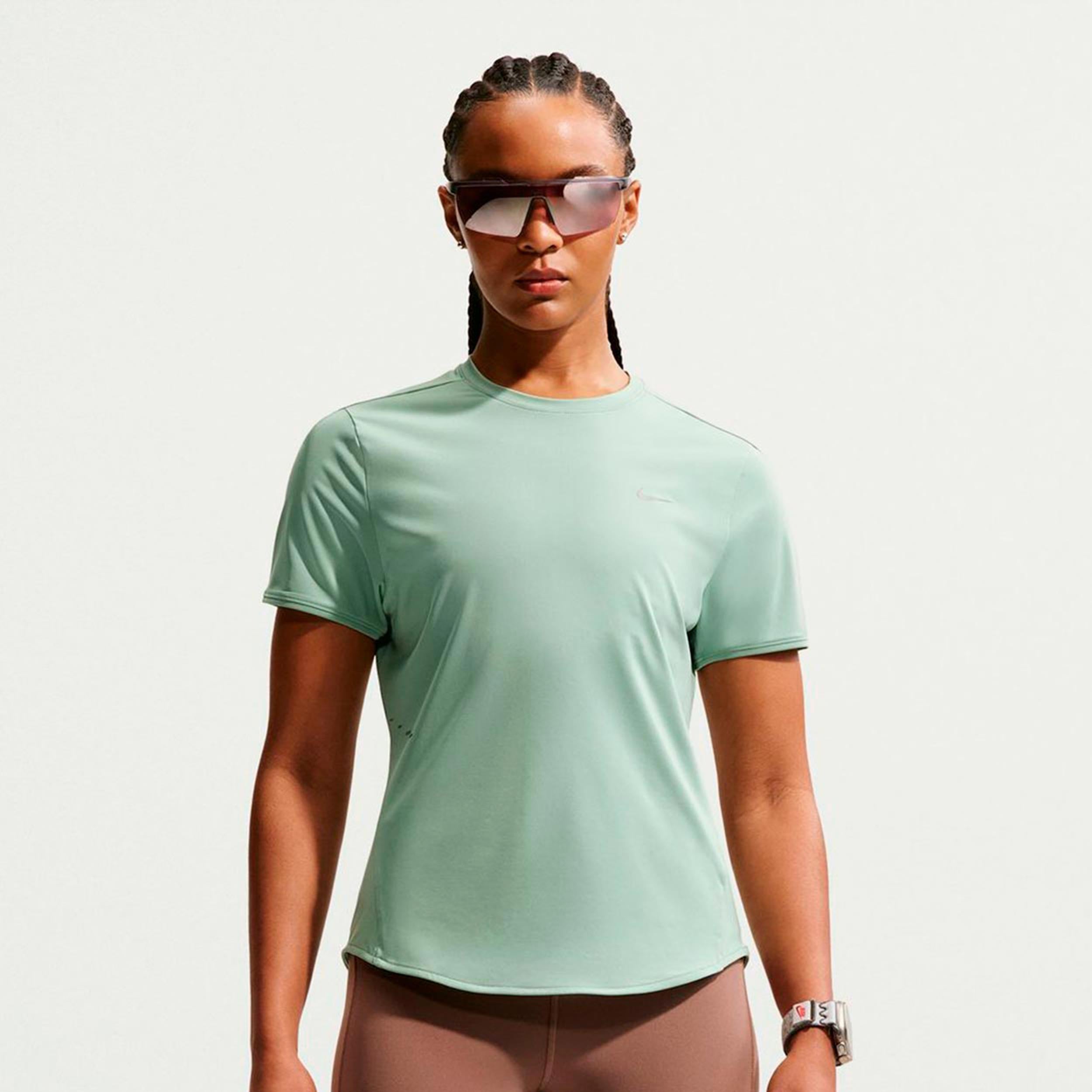 Nike Swift Camicia da corsa Donna - verde chiaro, argento