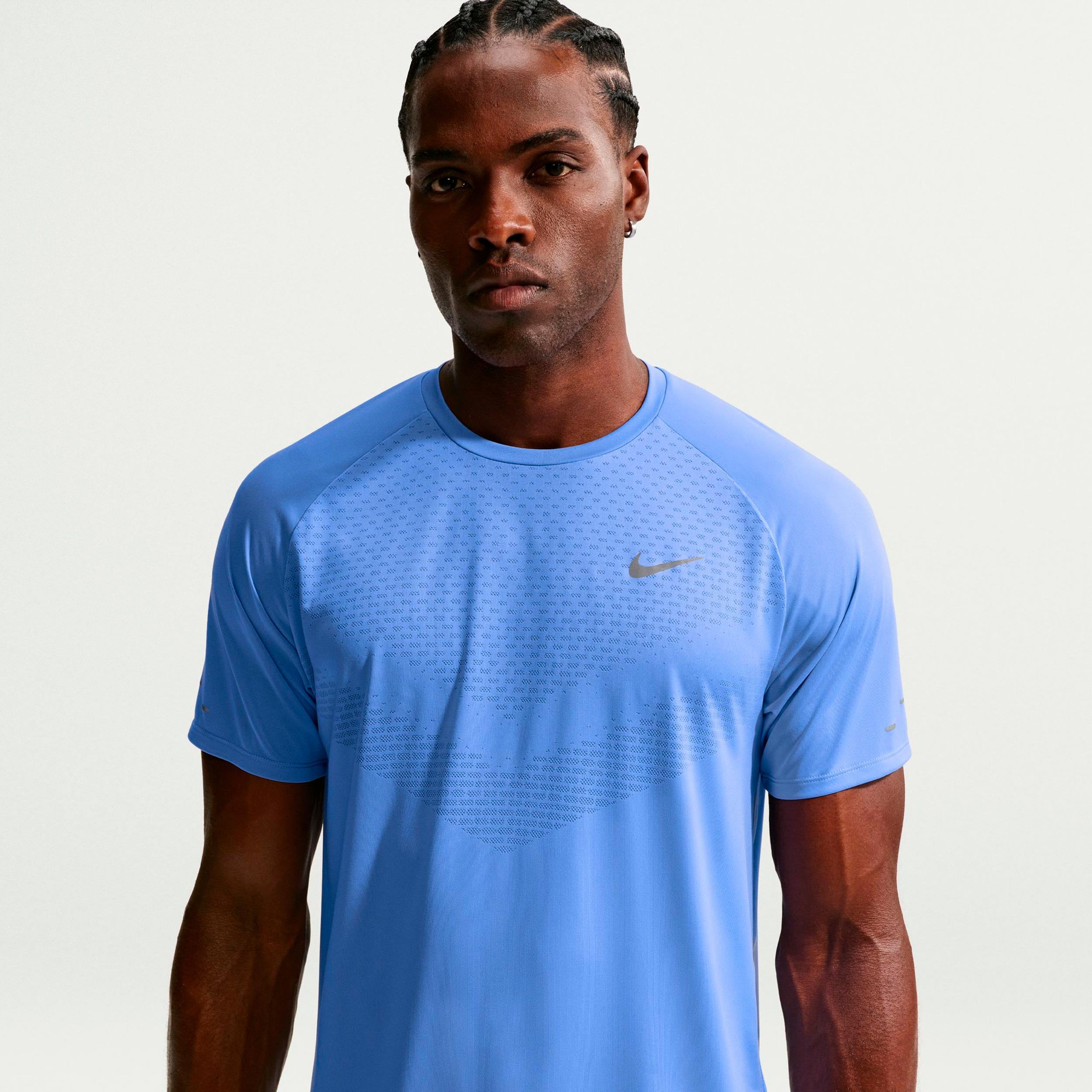 Nike Stride Camicia da corsa Uomini - blu, argento
