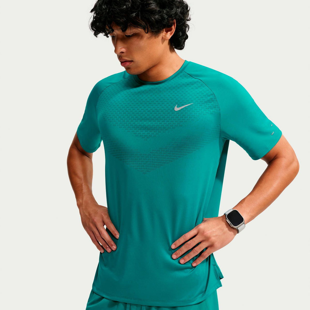 Nike Stride  Camicia da corsa Uomini - color petrolio, argento