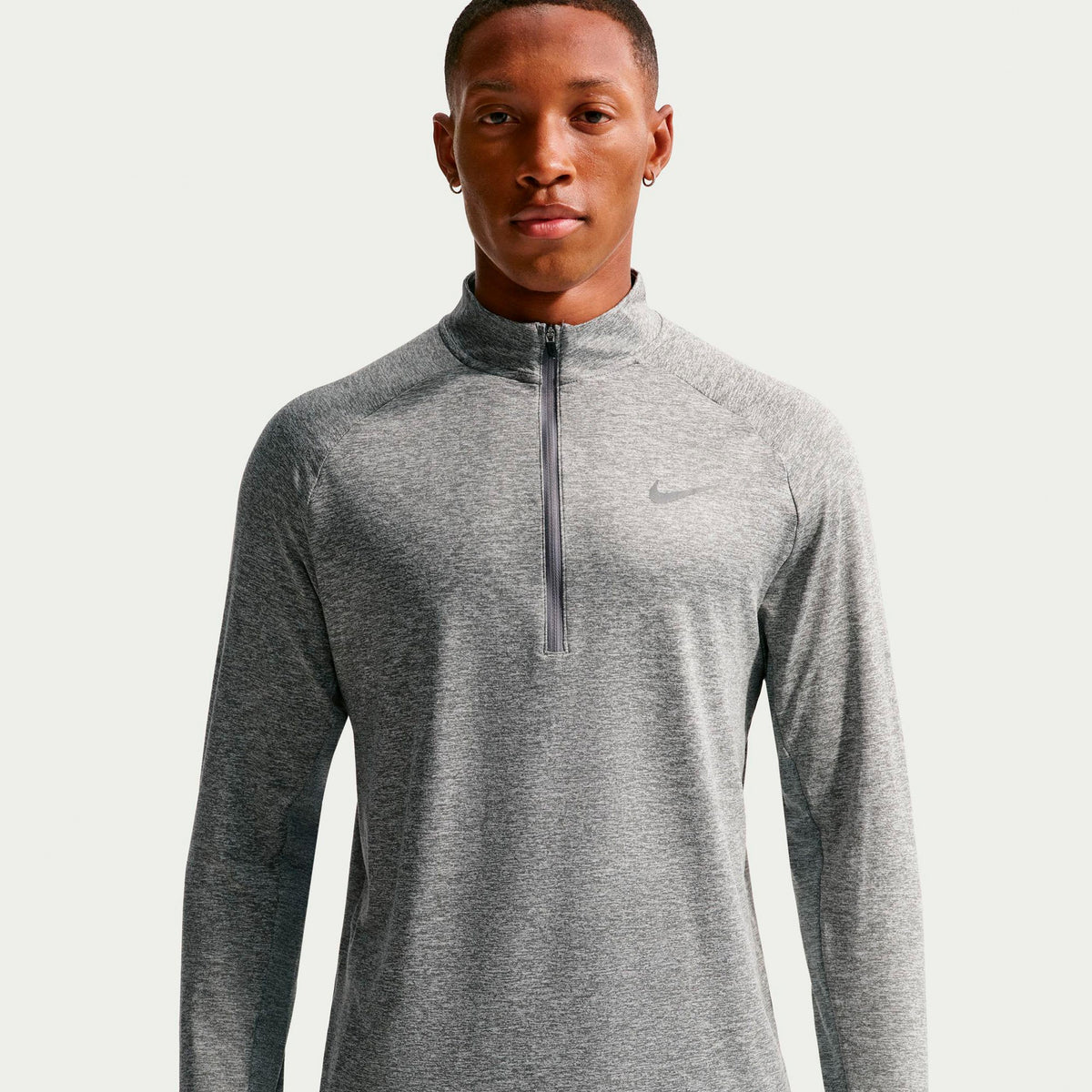 Nike Stride Half-Zip  Camicia da corsa Uomini - grigio, argento