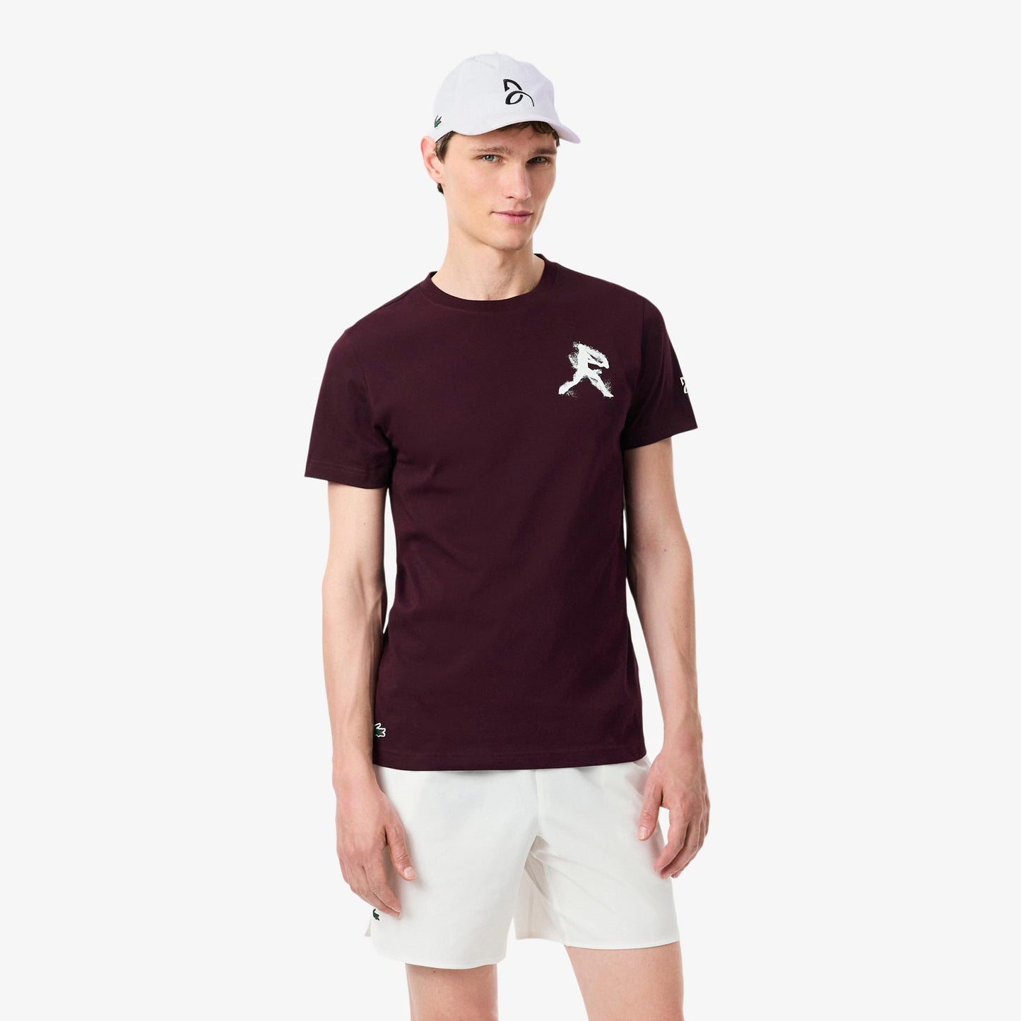 Lacoste & Cap Maglietta Uomini - vino rosso, bianco