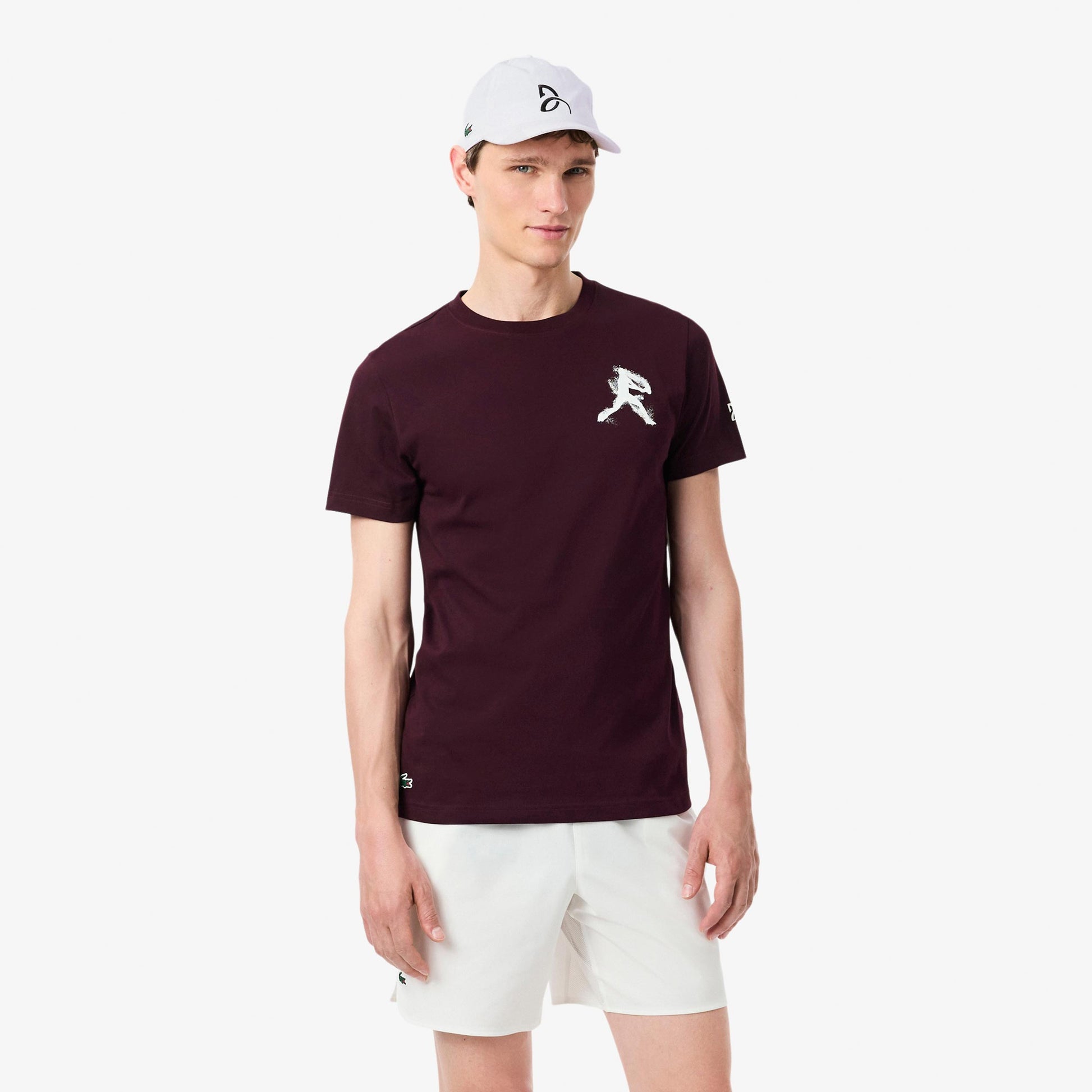 Lacoste & Cap Maglietta Uomini - vino rosso, bianco